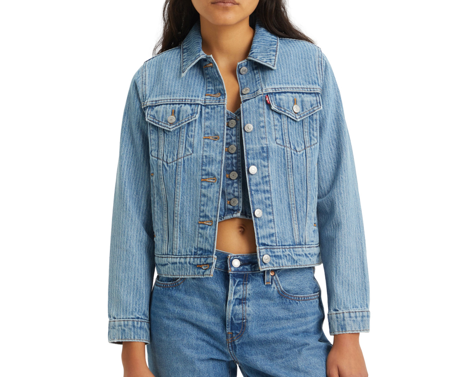 Foto 3 pulgar | Foto 2 | Chamarra de Mezclilla Azul Levi's para Mujer