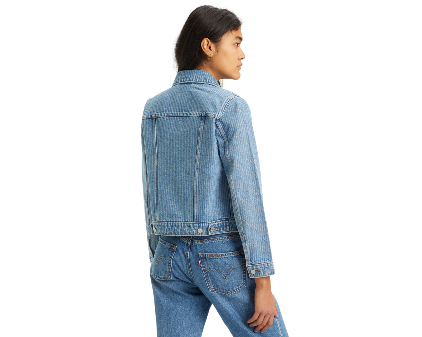 Foto 4 pulgar | Foto 3 | Chamarra de Mezclilla Azul Levi's para Mujer