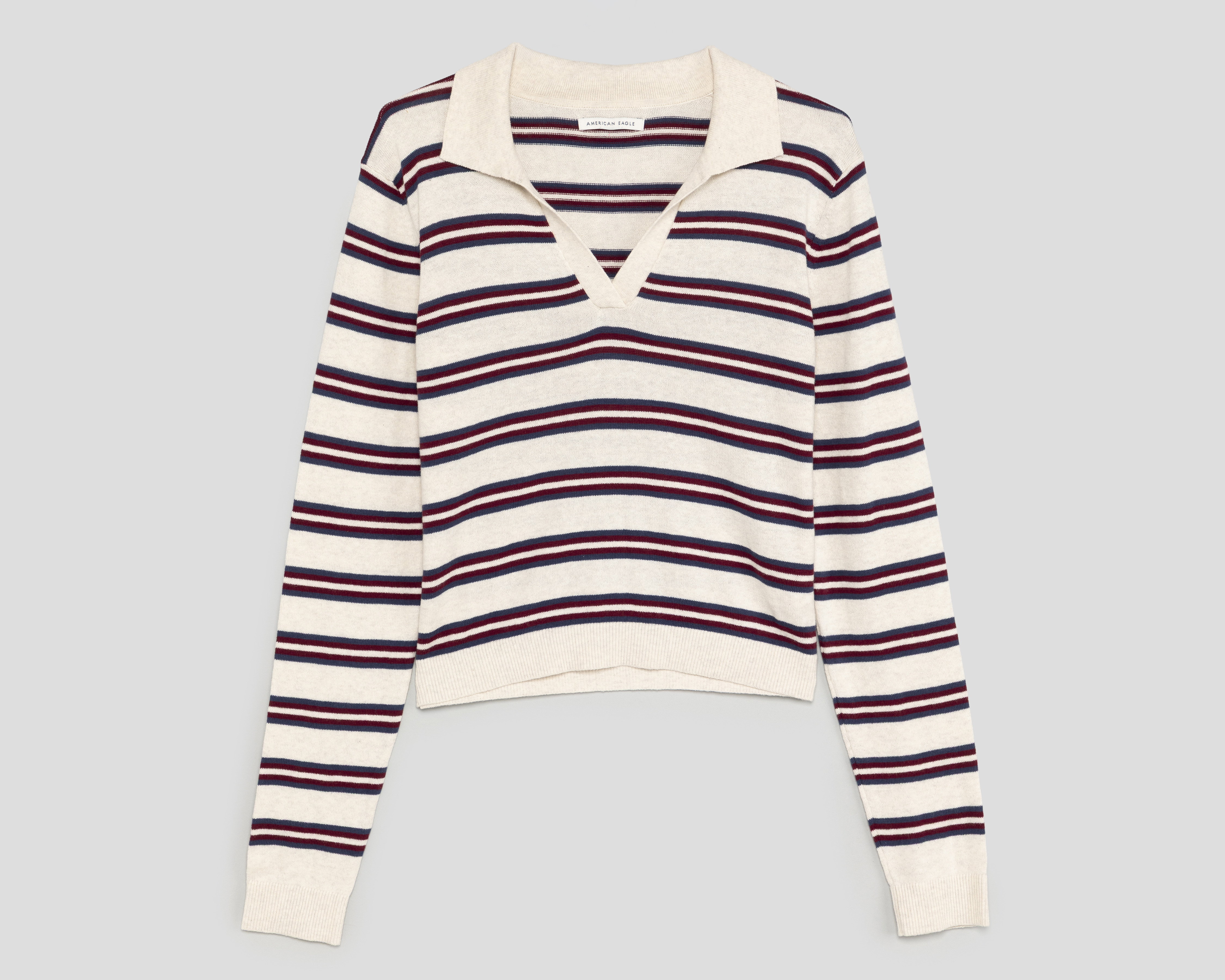 Foto 1 | Foto 1 | Suéter de Algodón a Rayas American Eagle para Mujer