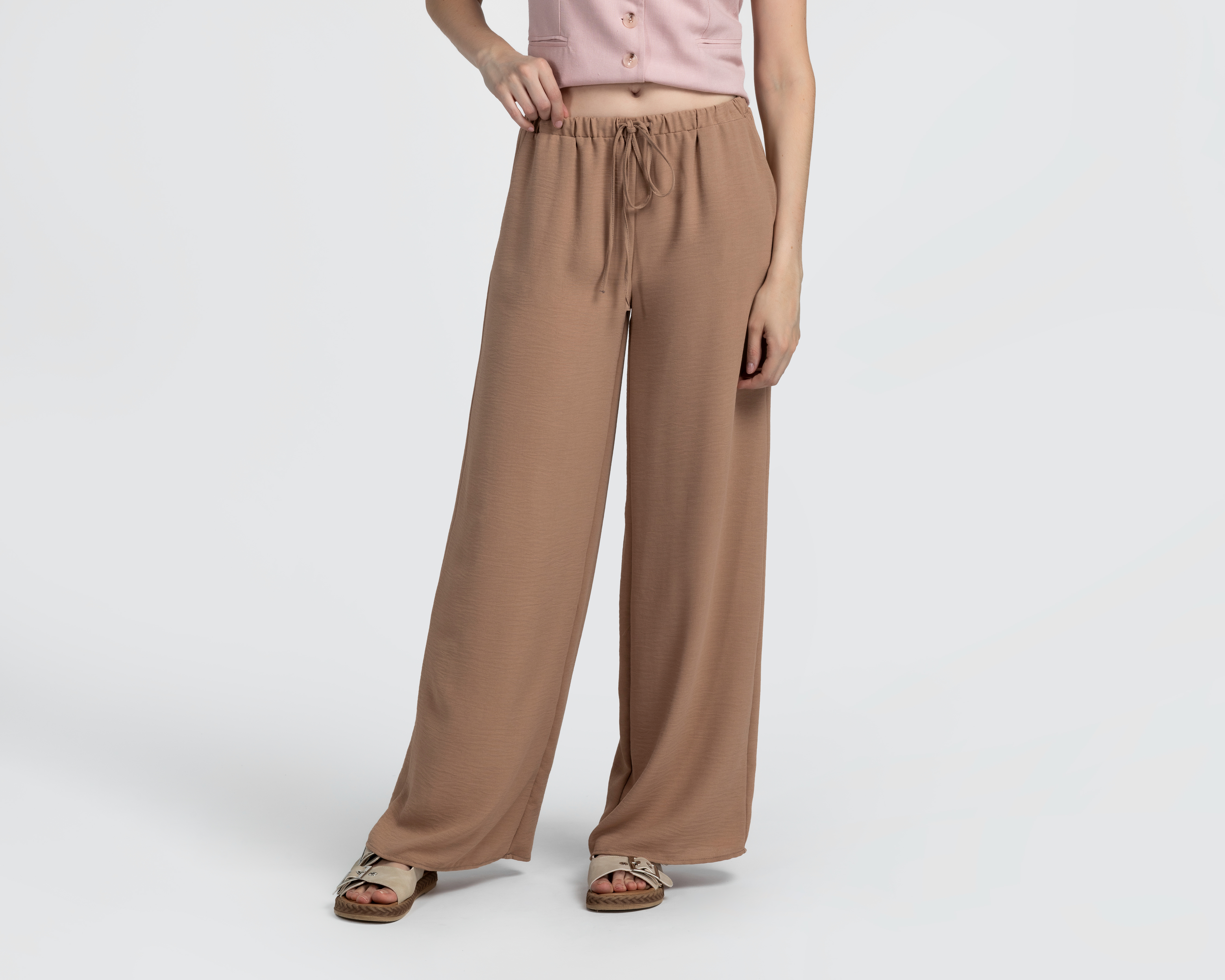 Foto 1 | Foto 1 | Pantalón Palazzo Sahara Café para Mujer