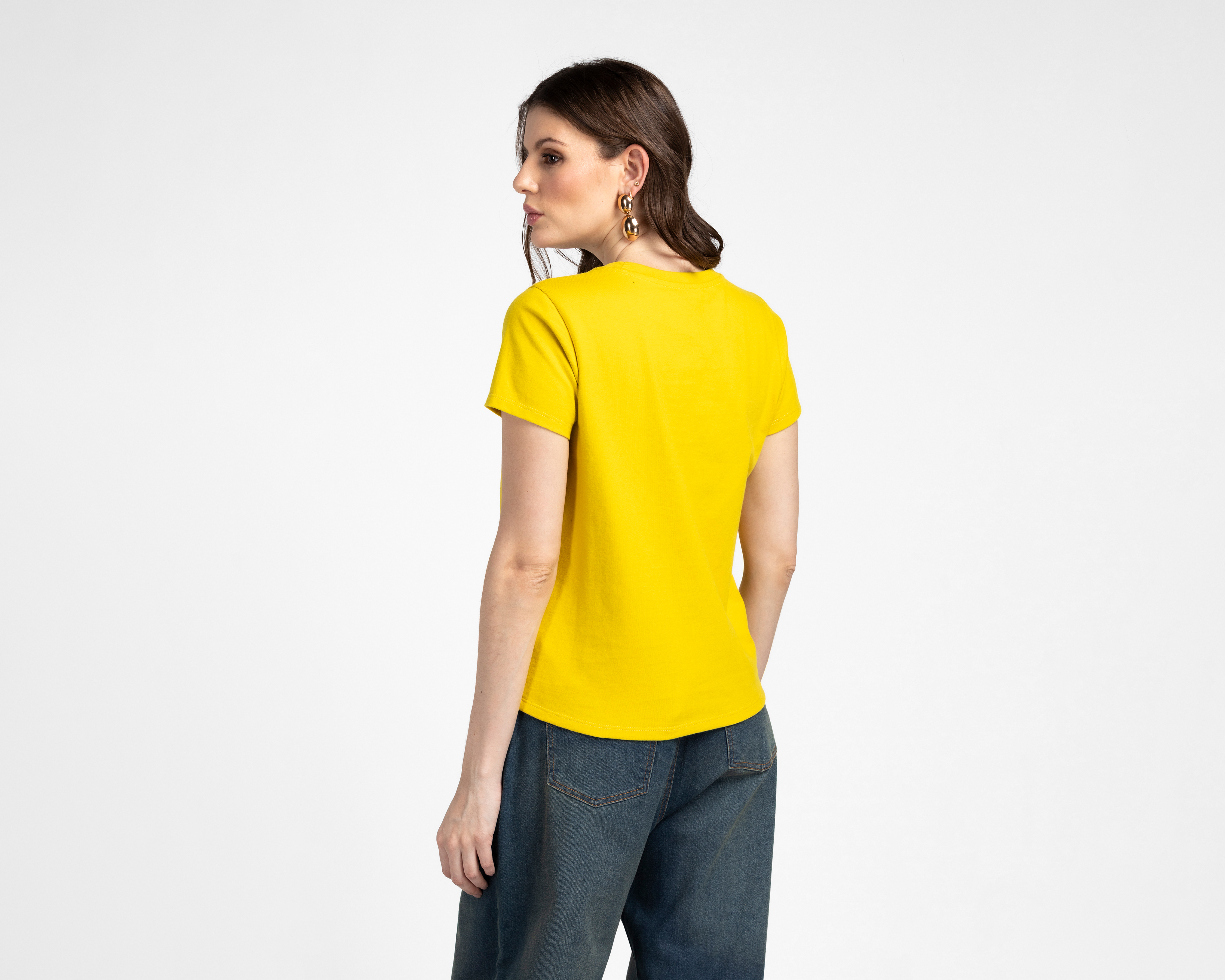 Foto 4 pulgar | Foto 3 | Playera Amarilla Sahara para Mujer