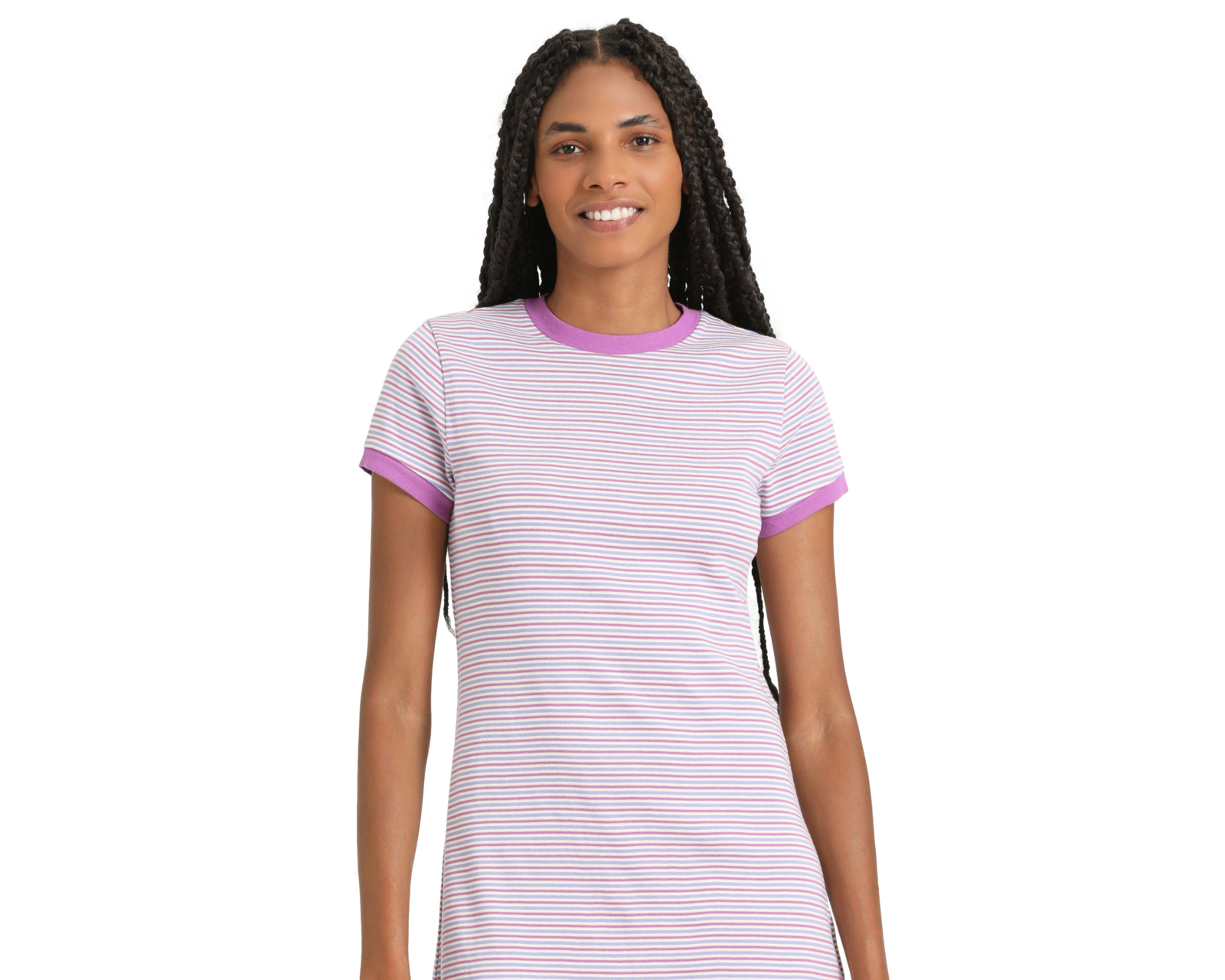 Foto 5 | Foto 5 | Vestido Casual Levi's a Rayas Cuello Redondo Corto para Mujer