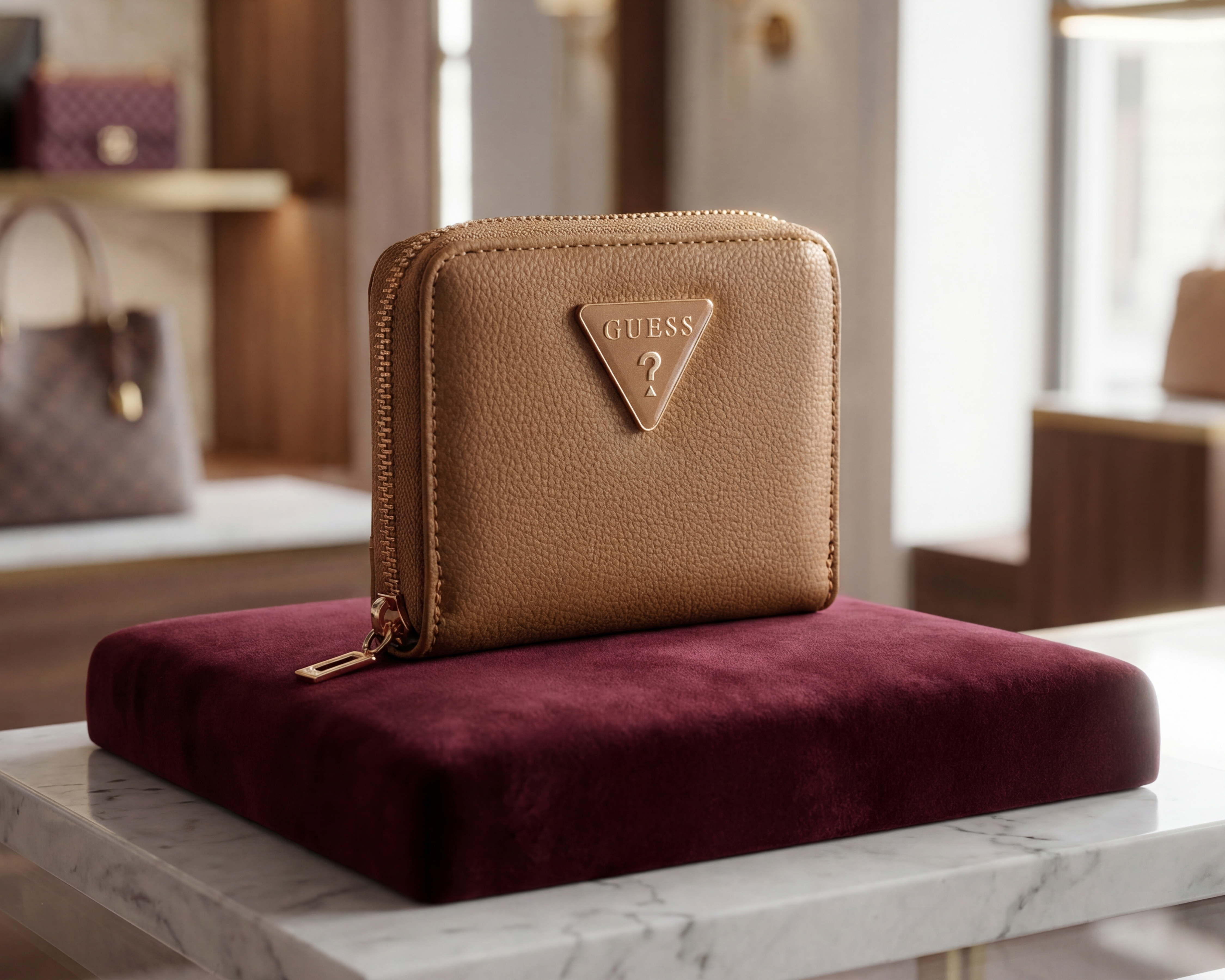 Foto 8 pulgar | Foto 7 | Cartera para Mujer Guess Café