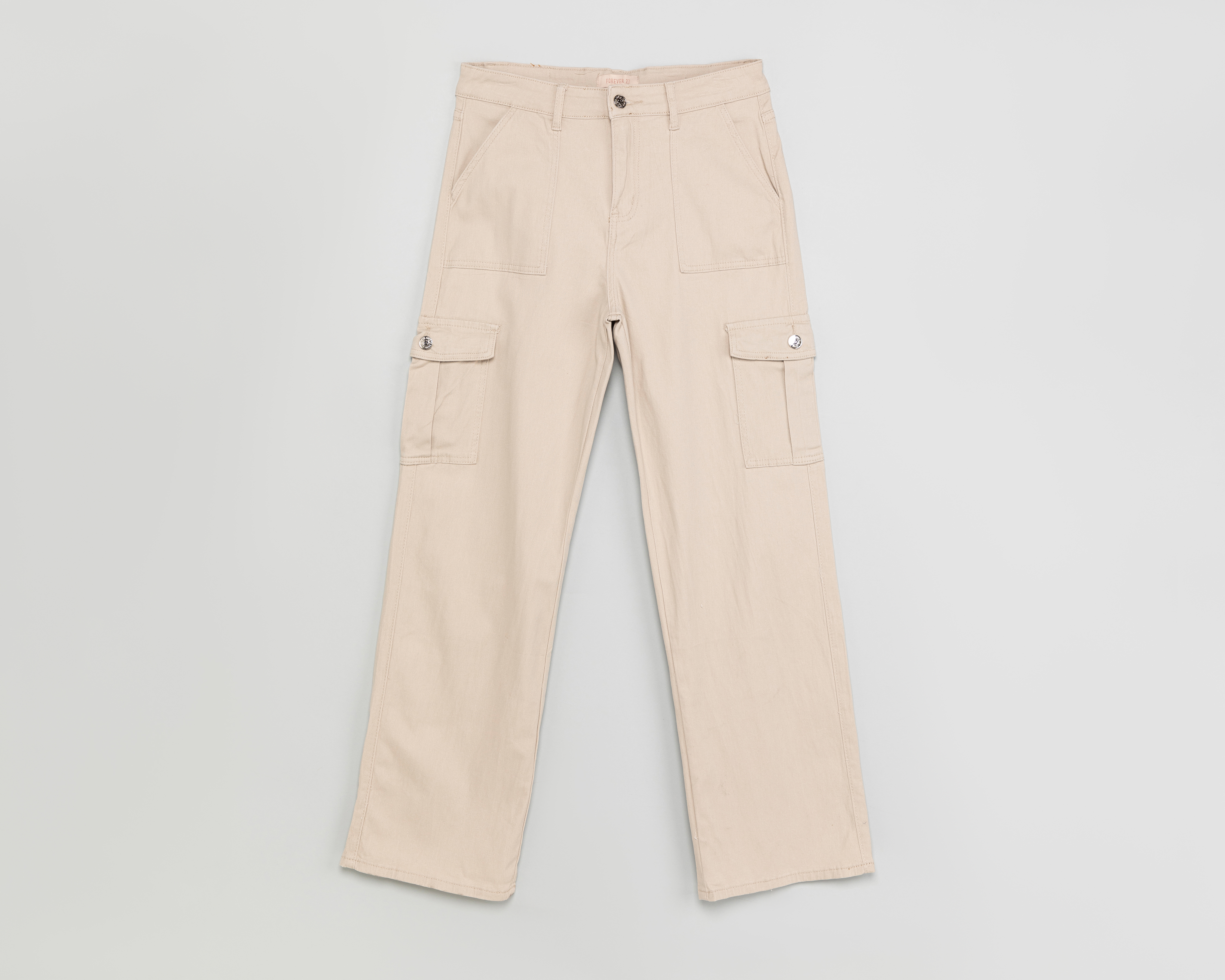 Pantalón de Gabardina Forever 21 Beige para Mujer