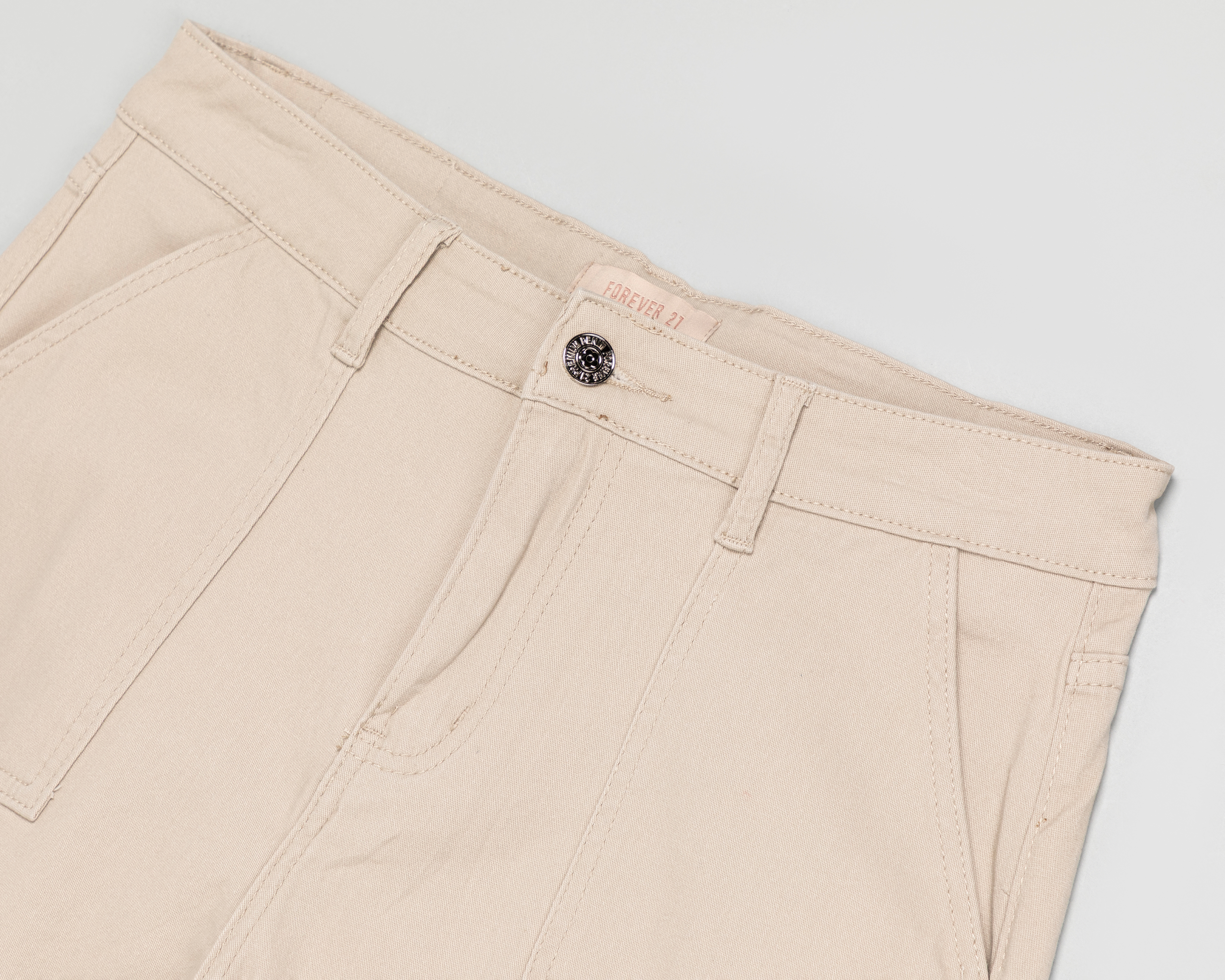 Foto 3 | Foto 3 | Pantalón de Gabardina Forever 21 Beige para Mujer