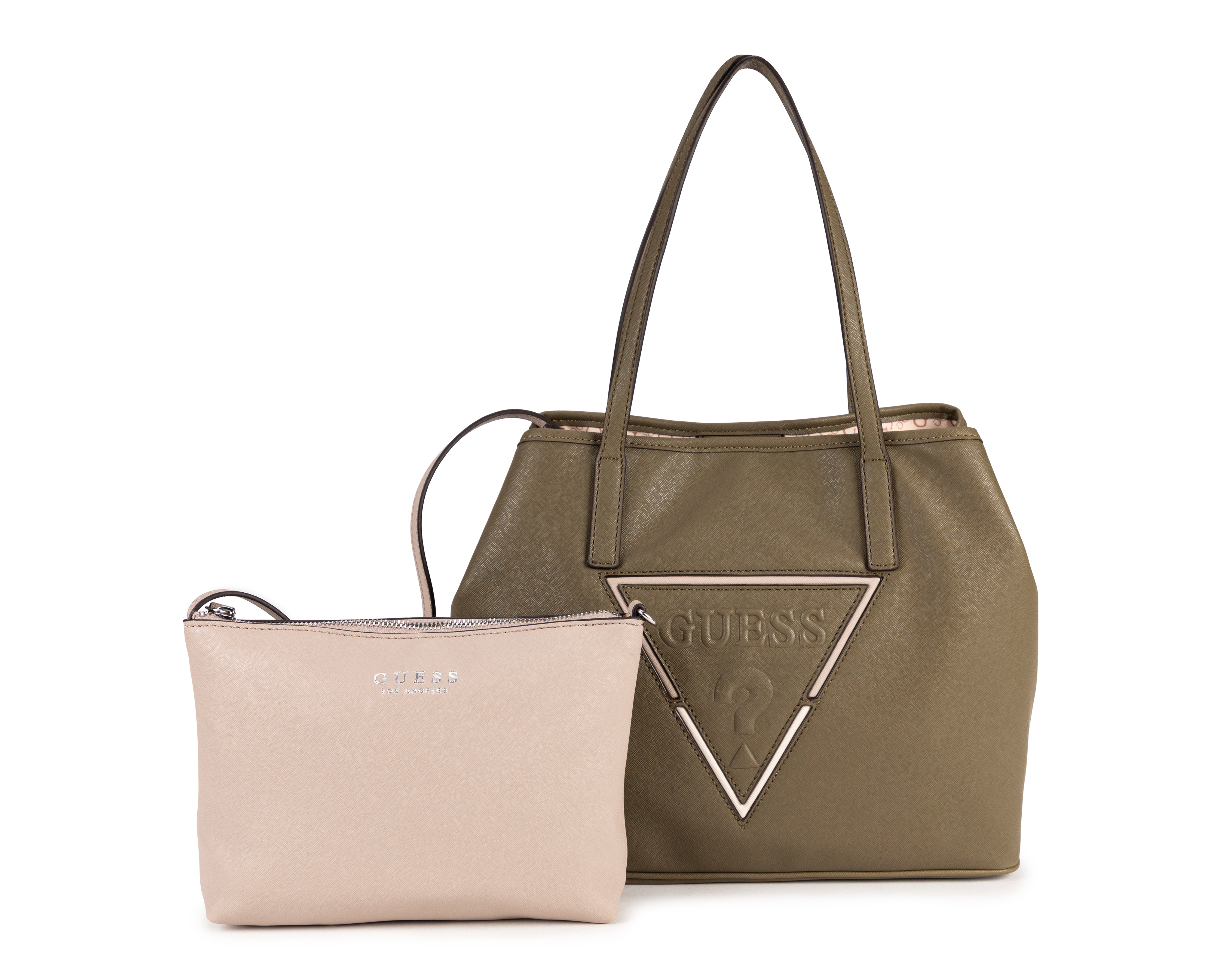 Foto 2 pulgar | Foto 1 | Bolsa de Hombro Guess con Cosmetiquera