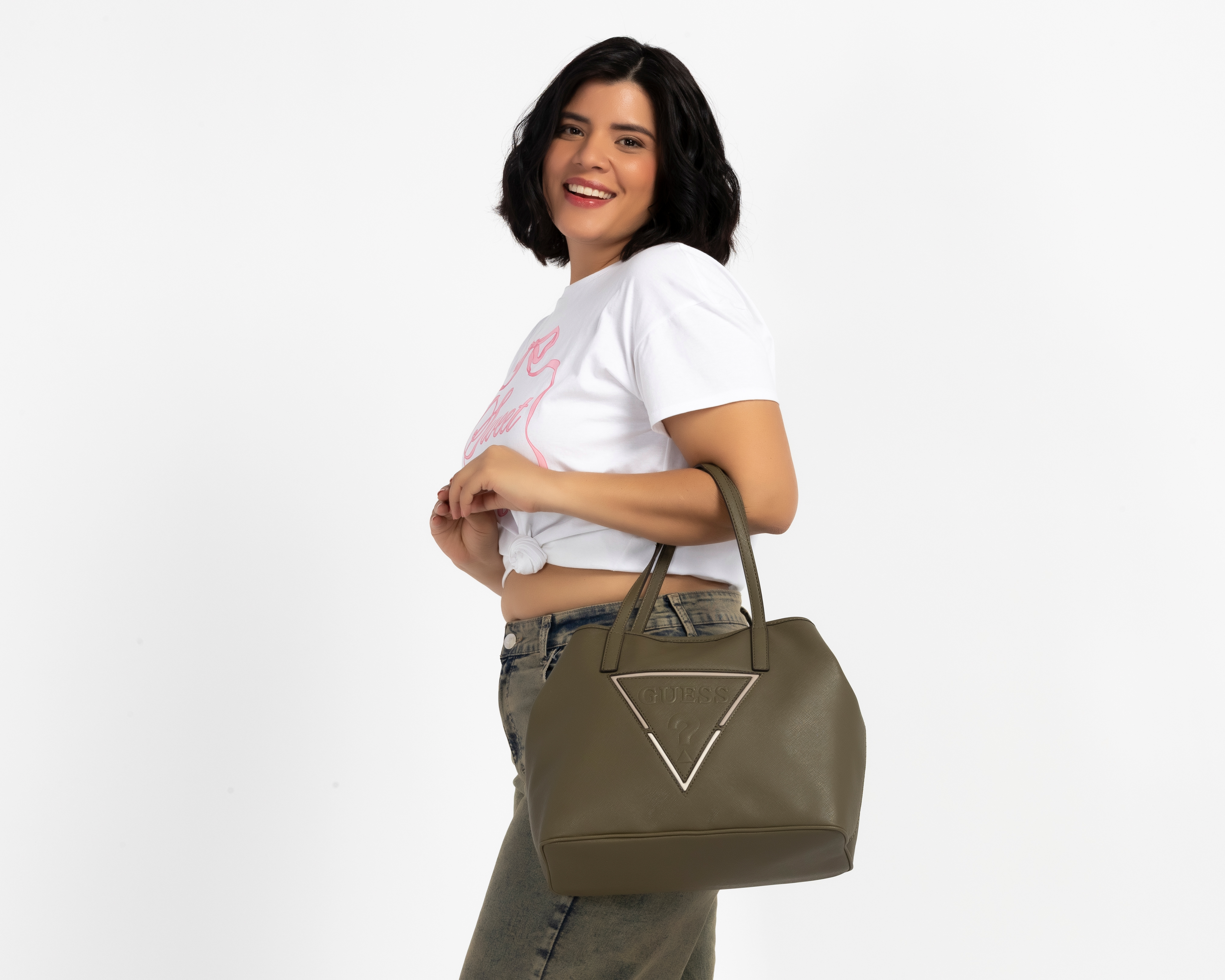 Foto 7 pulgar | Foto 6 | Bolsa de Hombro Guess con Cosmetiquera