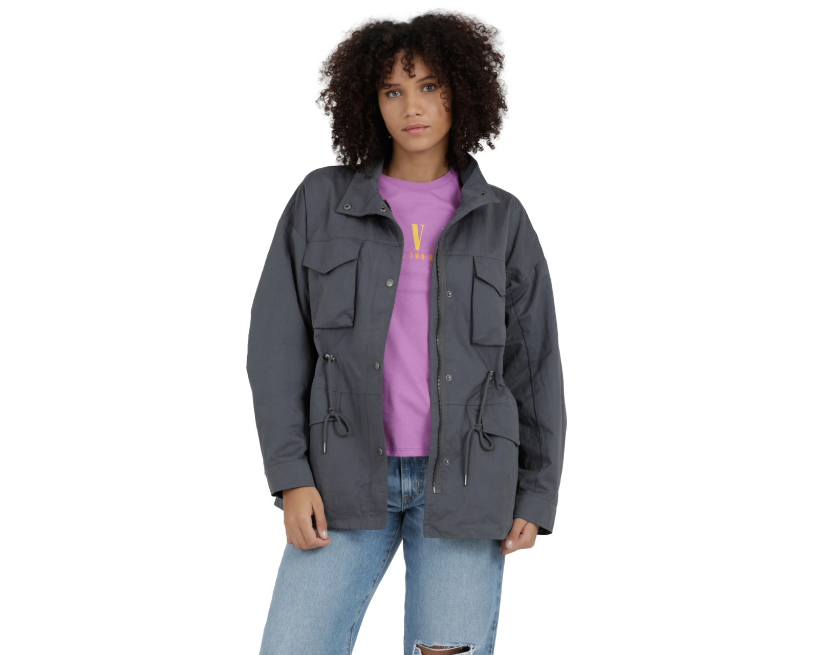 Foto 1 | Foto 1 | Chamarra Gris Levi's para Mujer