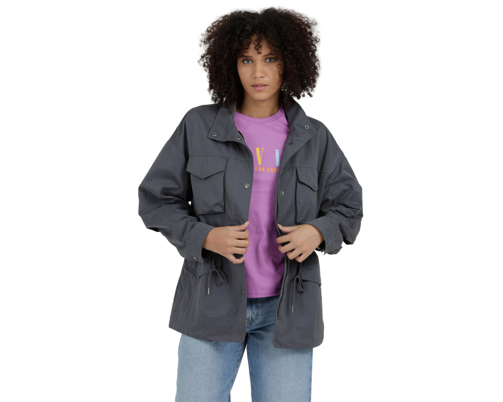 Foto 5 | Foto 5 | Chamarra Gris Levi's para Mujer