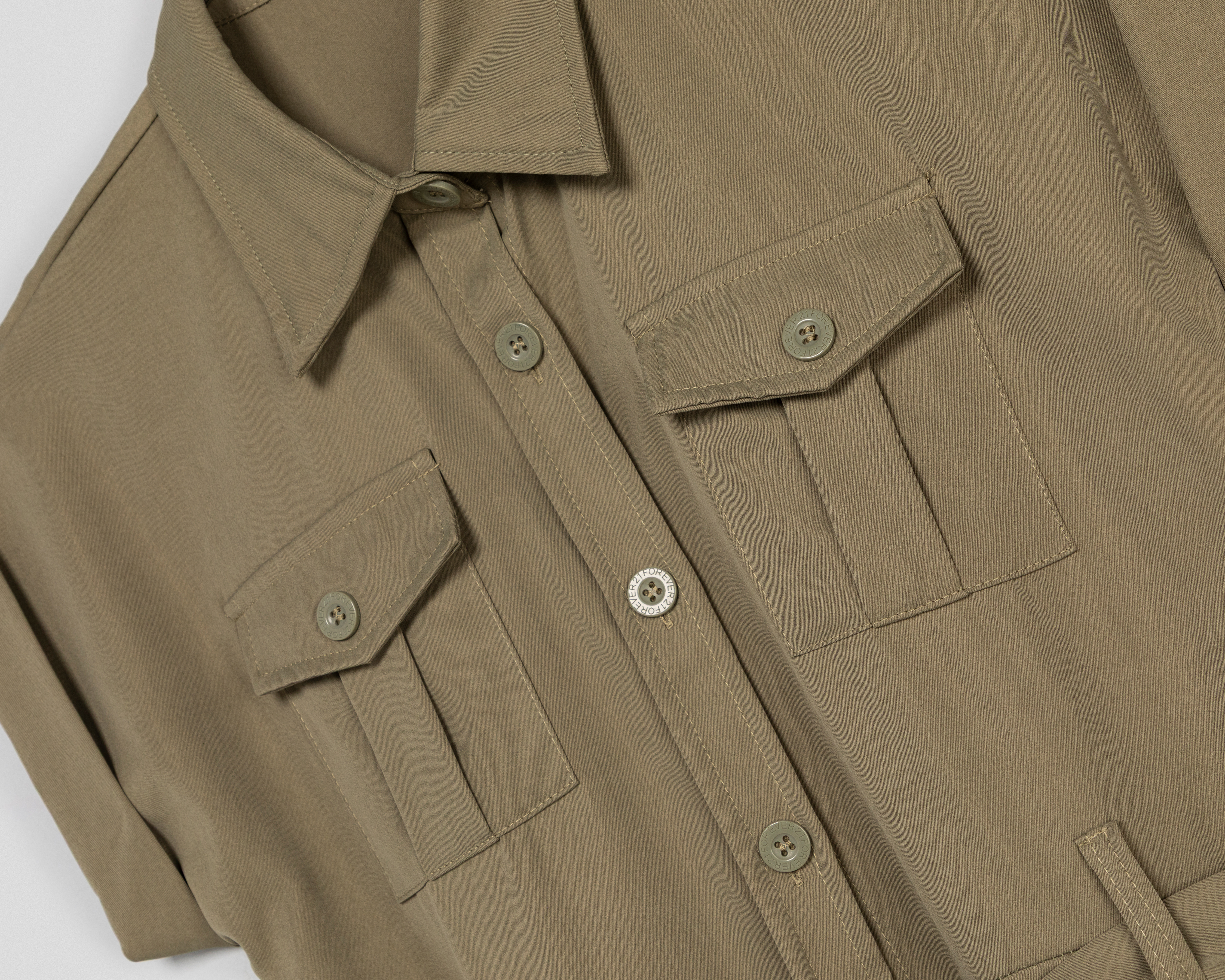 Foto 3 | Foto 3 | Vestido Casual Forever 21 Manga Corta con Cinturón para Mujer