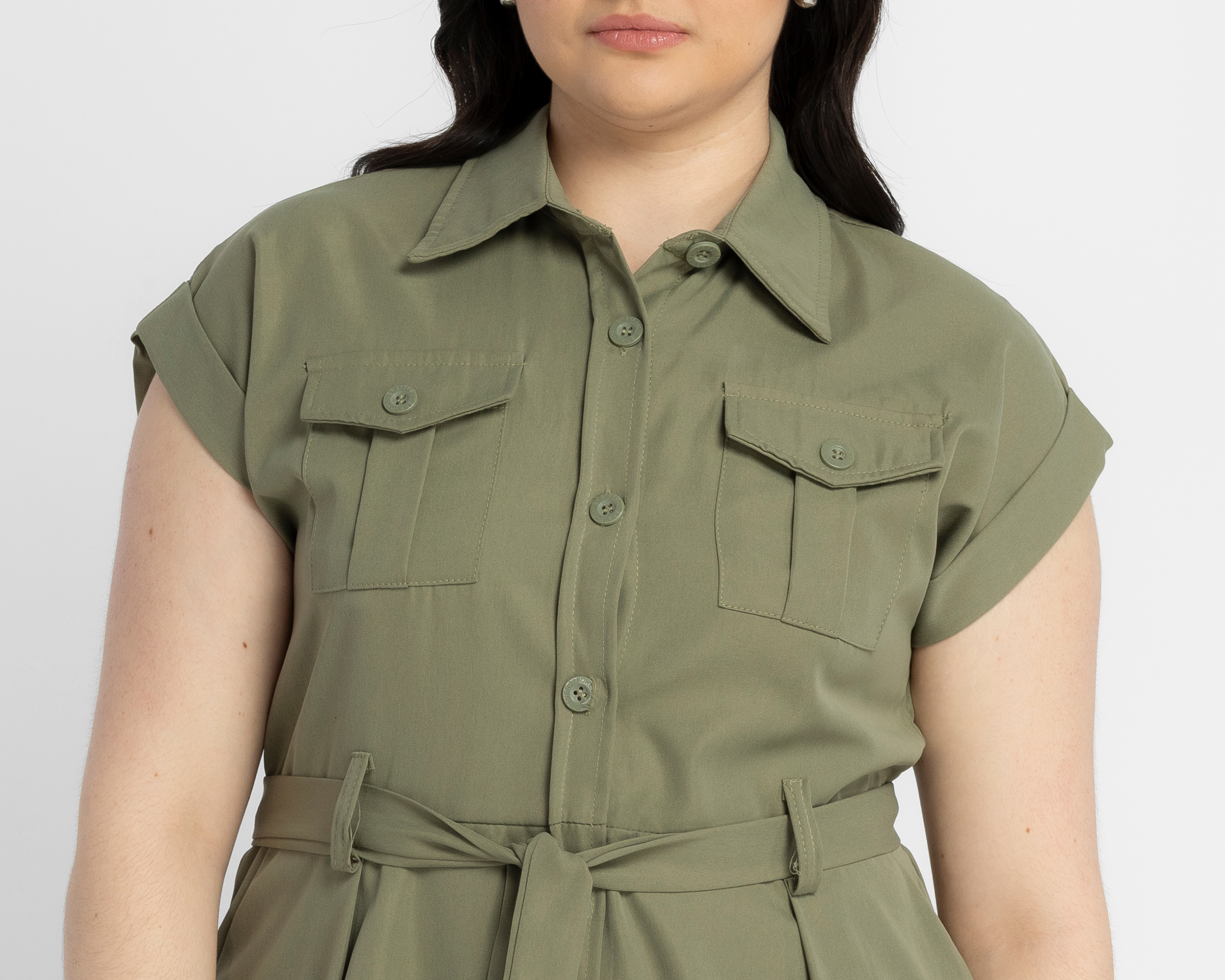 Foto 4 | Foto 4 | Vestido Casual Forever 21 Manga Corta con Cinturón para Mujer