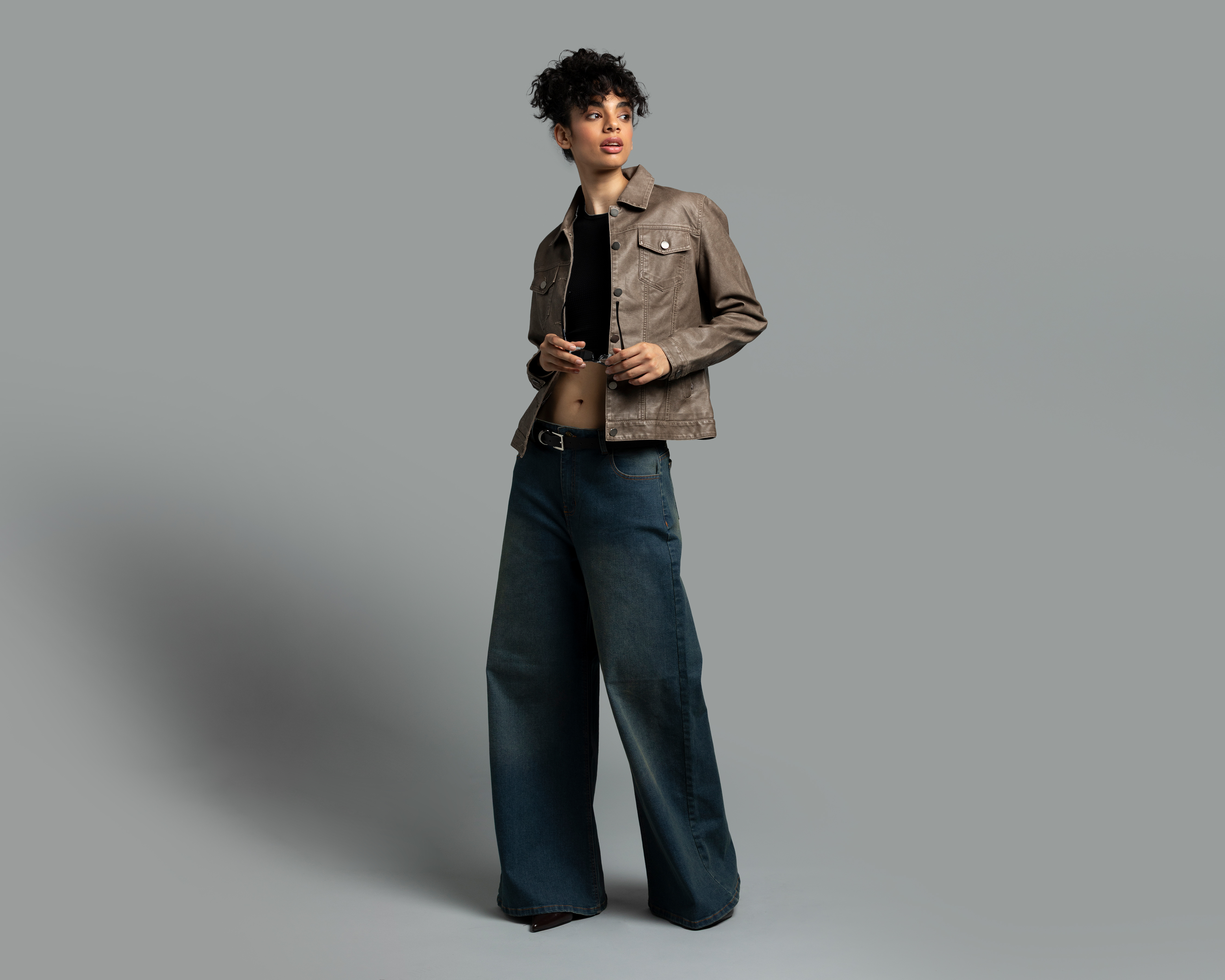 Chamarra Café Strona para Mujer