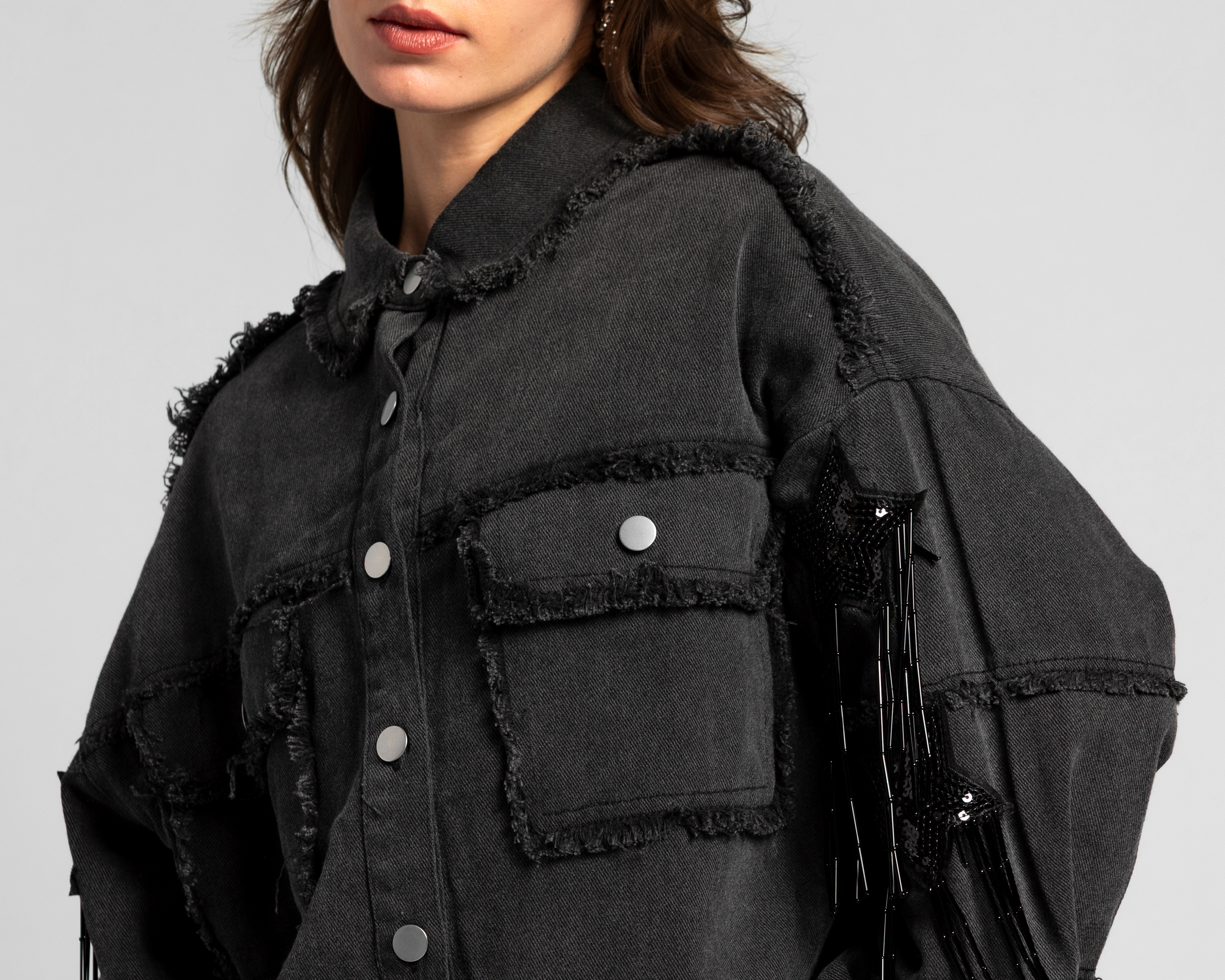 Foto 4 | Foto 4 | Chamarra Negra Strona para Mujer