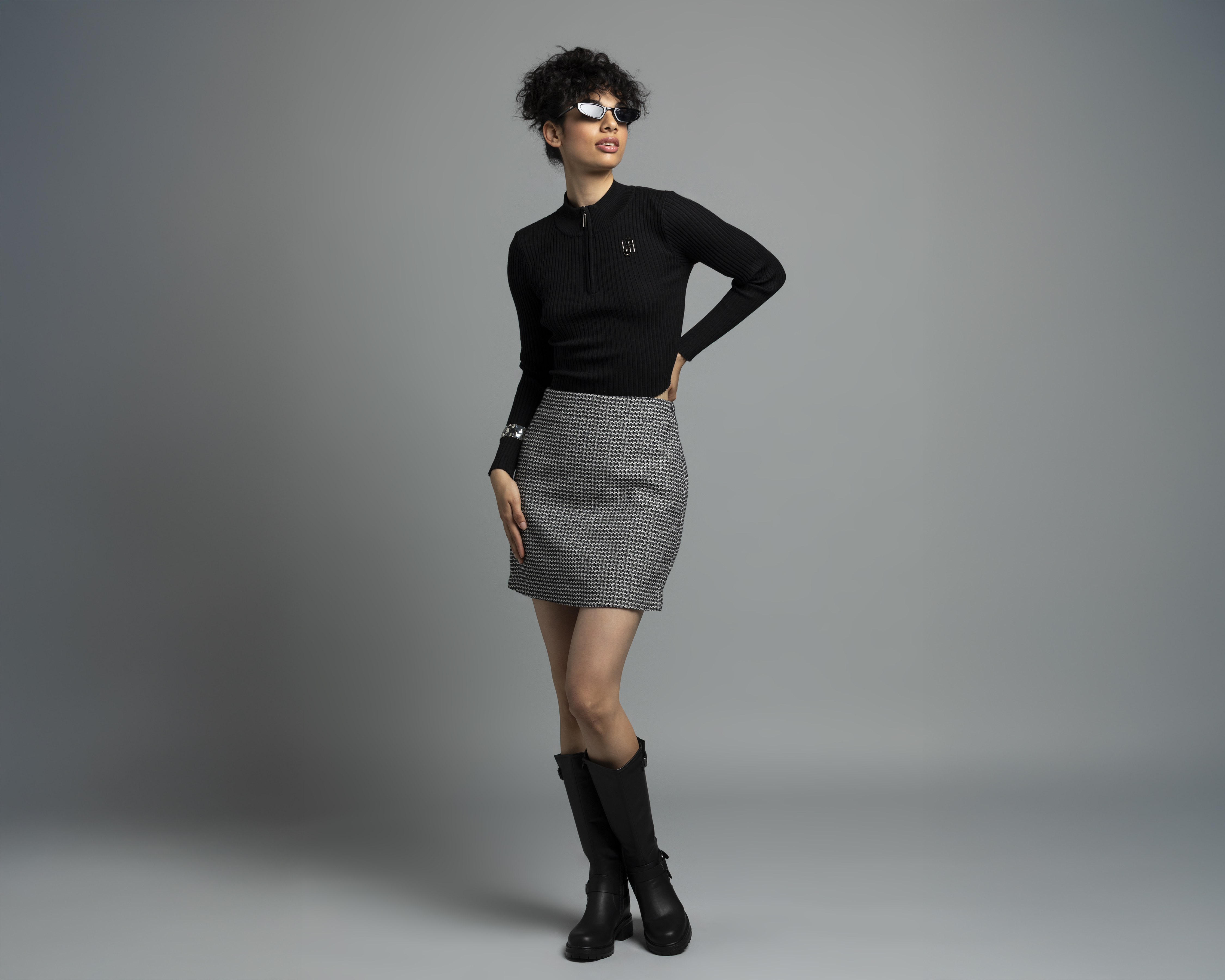 Falda Corta Strona de Algodón para Mujer