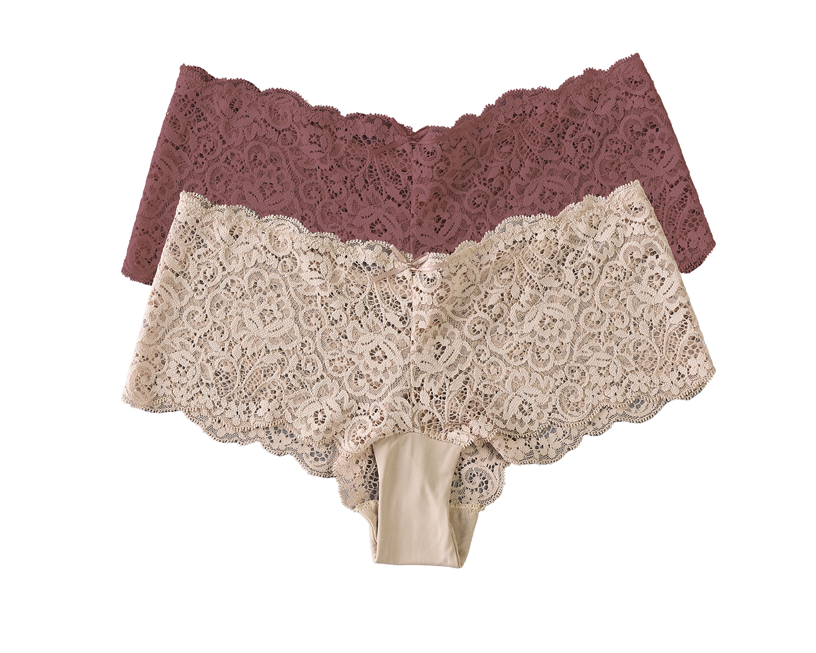 Bóxer con Encaje Ilusión para Mujer 2 Piezas