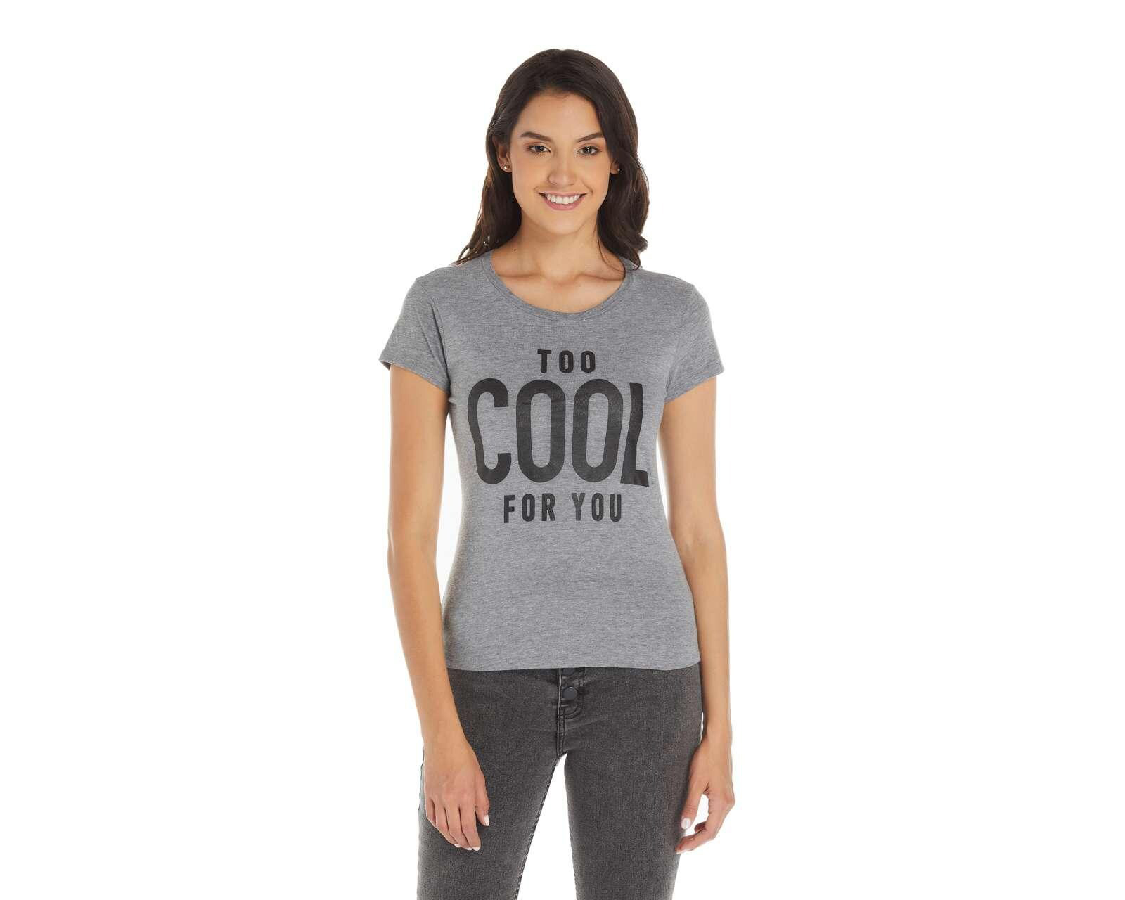 Foto 3 pulgar | Foto 2 | Playera Up & Down Estampada Gris