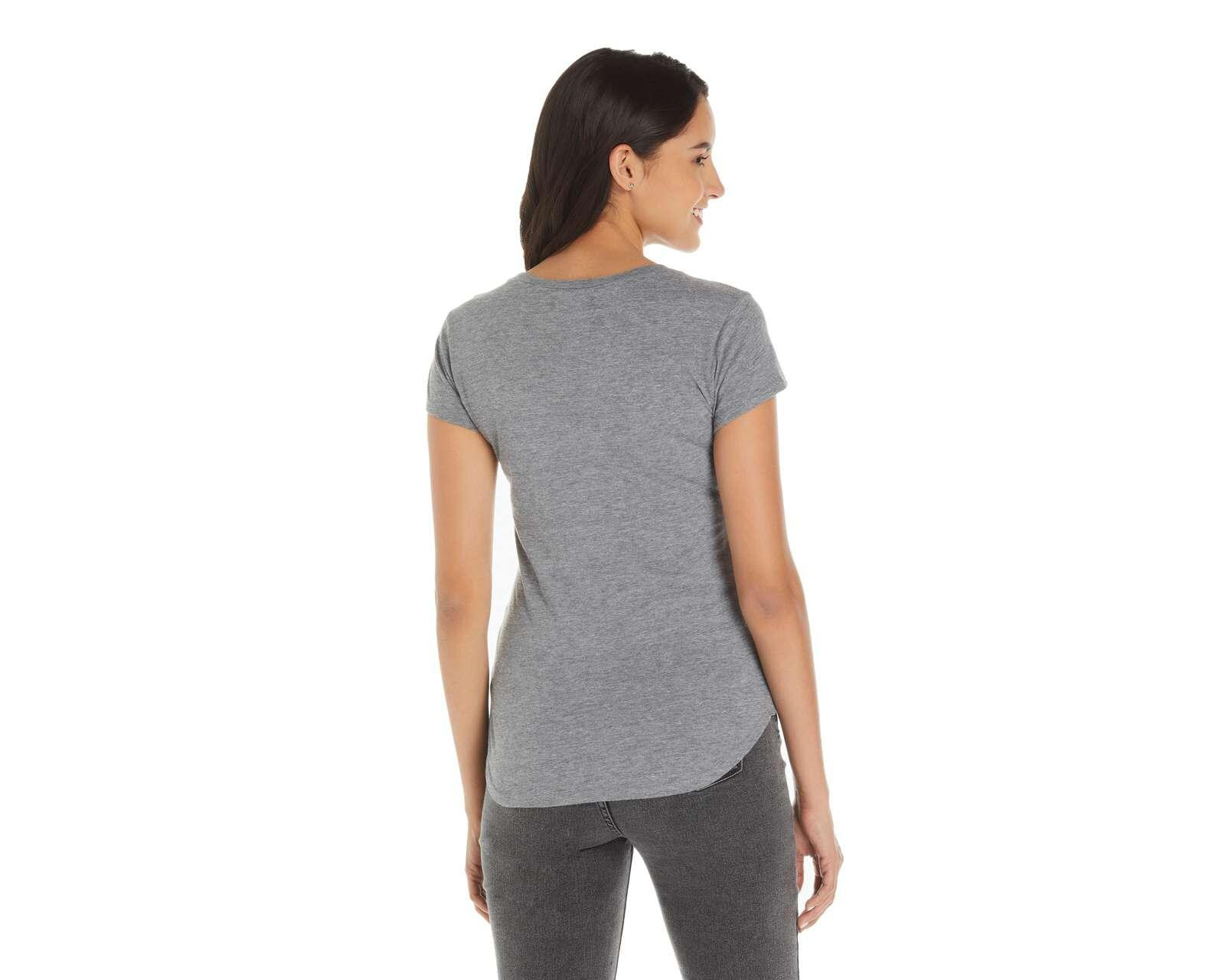 Foto 4 pulgar | Foto 3 | Playera Up & Down Estampada Gris