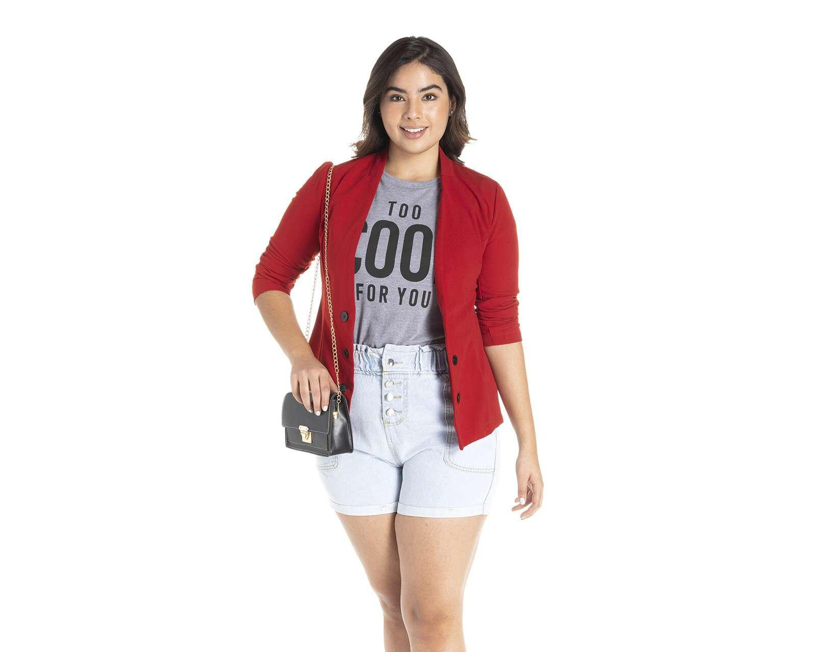 Foto 5 pulgar | Foto 4 | Playera Up & Down Estampada Gris