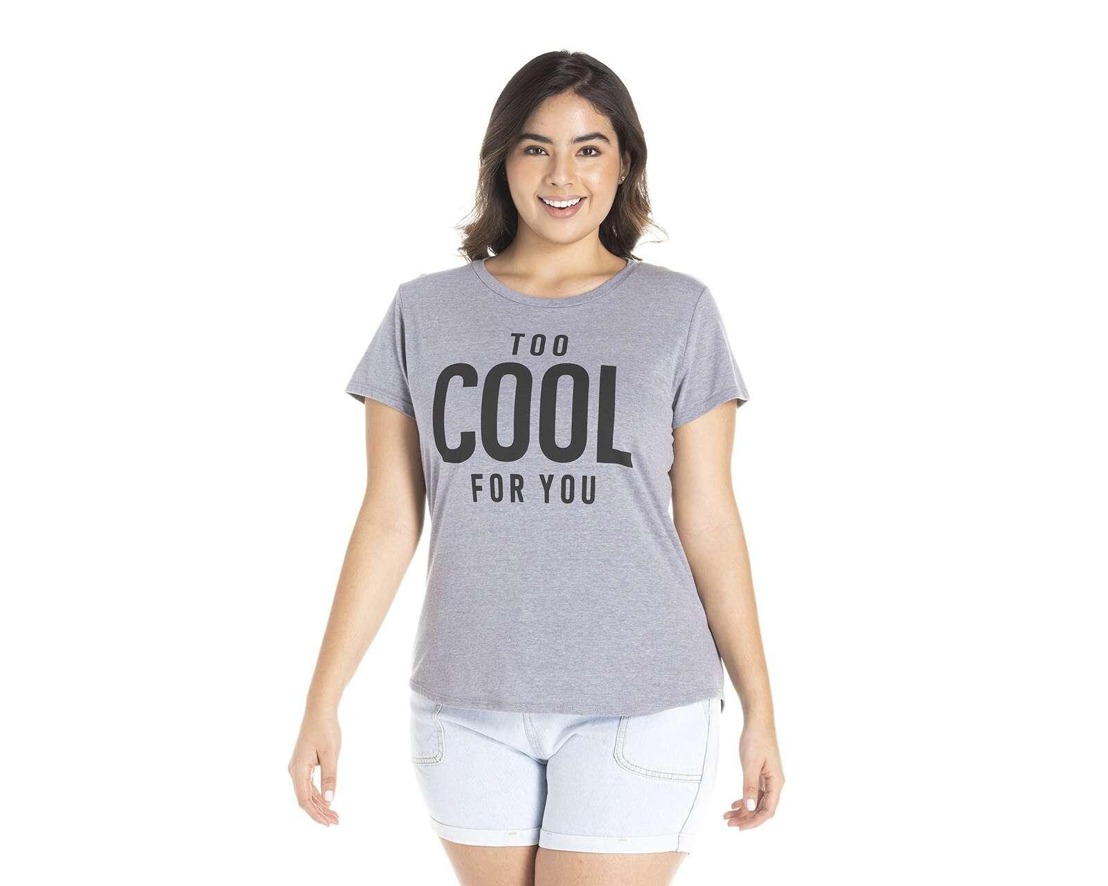 Foto 5 | Foto 5 | Playera Up & Down Estampada Gris