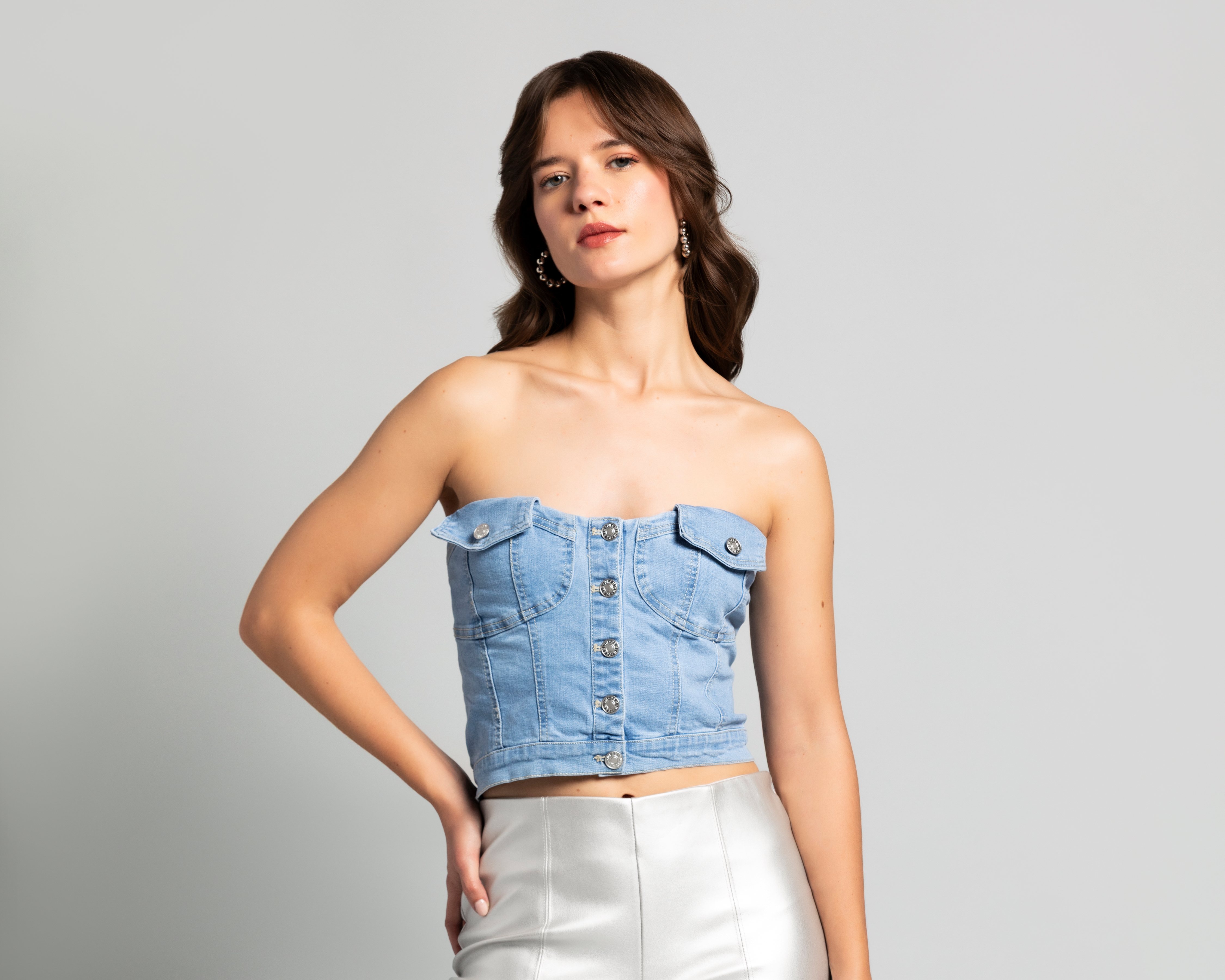 Foto 2 | Foto 2 | Blusa de Mezclilla Strona para Mujer