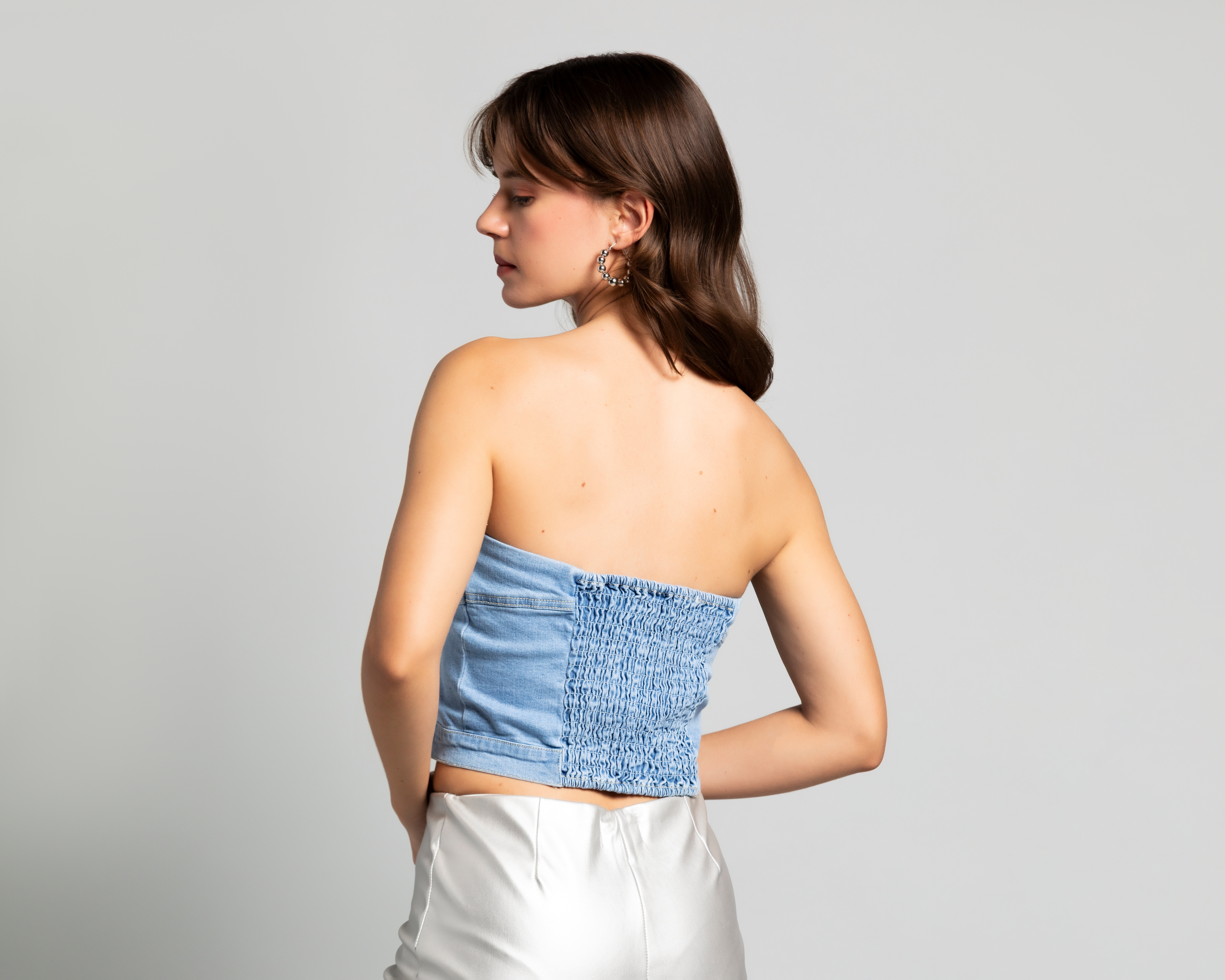 Foto 4 pulgar | Foto 3 | Blusa de Mezclilla Strona para Mujer