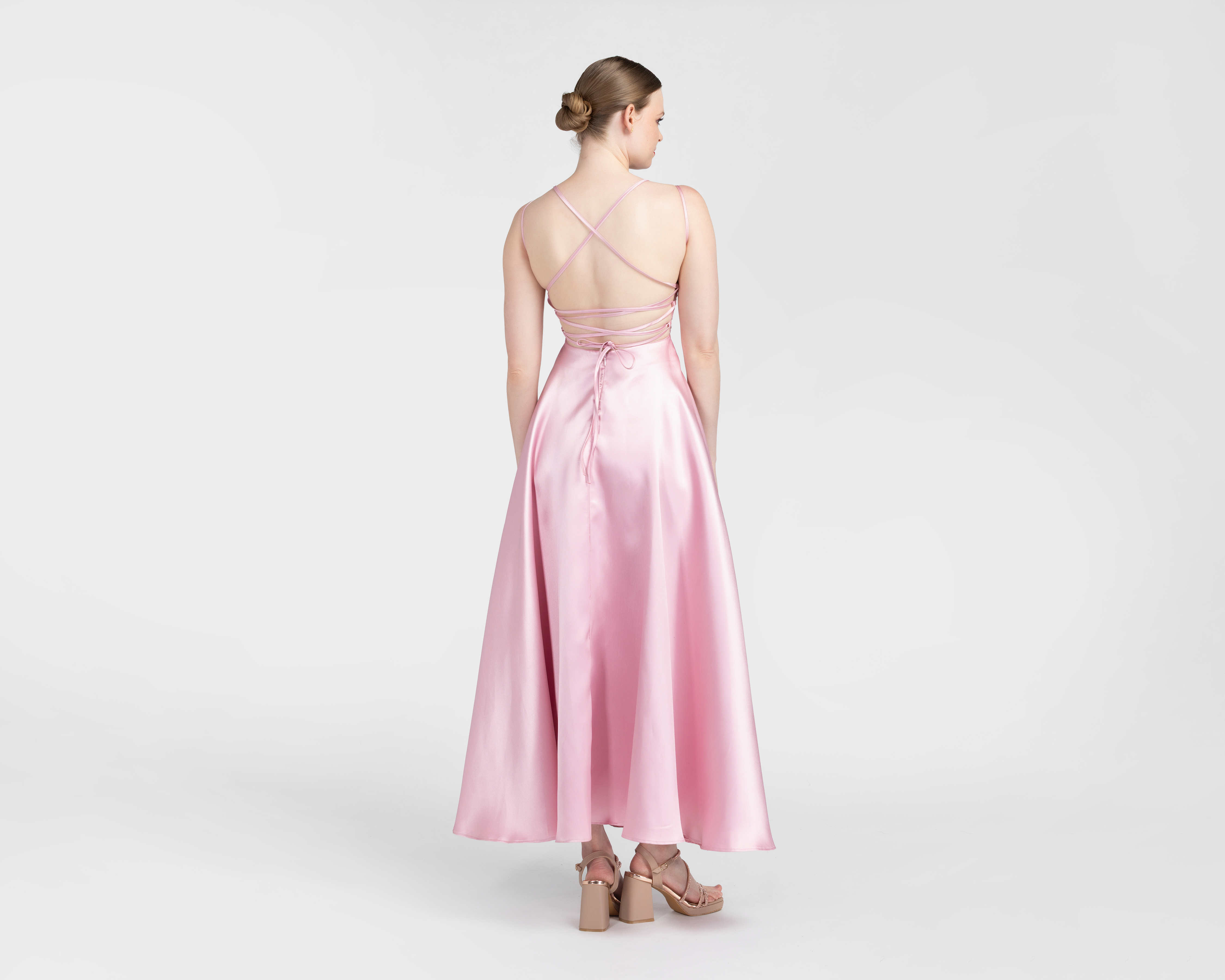 Foto 4 pulgar | Foto 3 | Vestido de Noche Sienteme Rosa con Lentejuelas Largo para Mujer