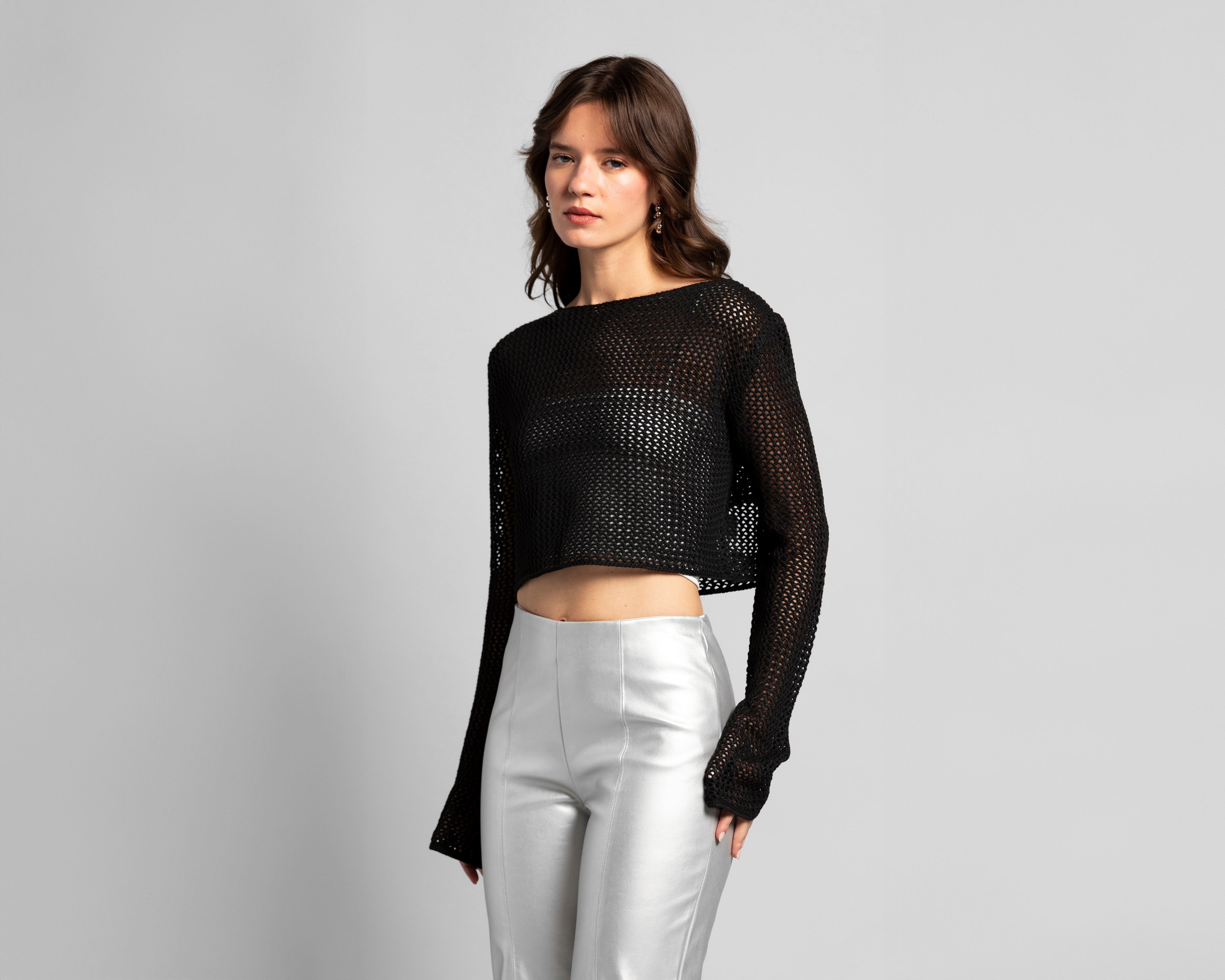 Foto 2 | Foto 2 | Crop Top Manga Larga Strona para Mujer