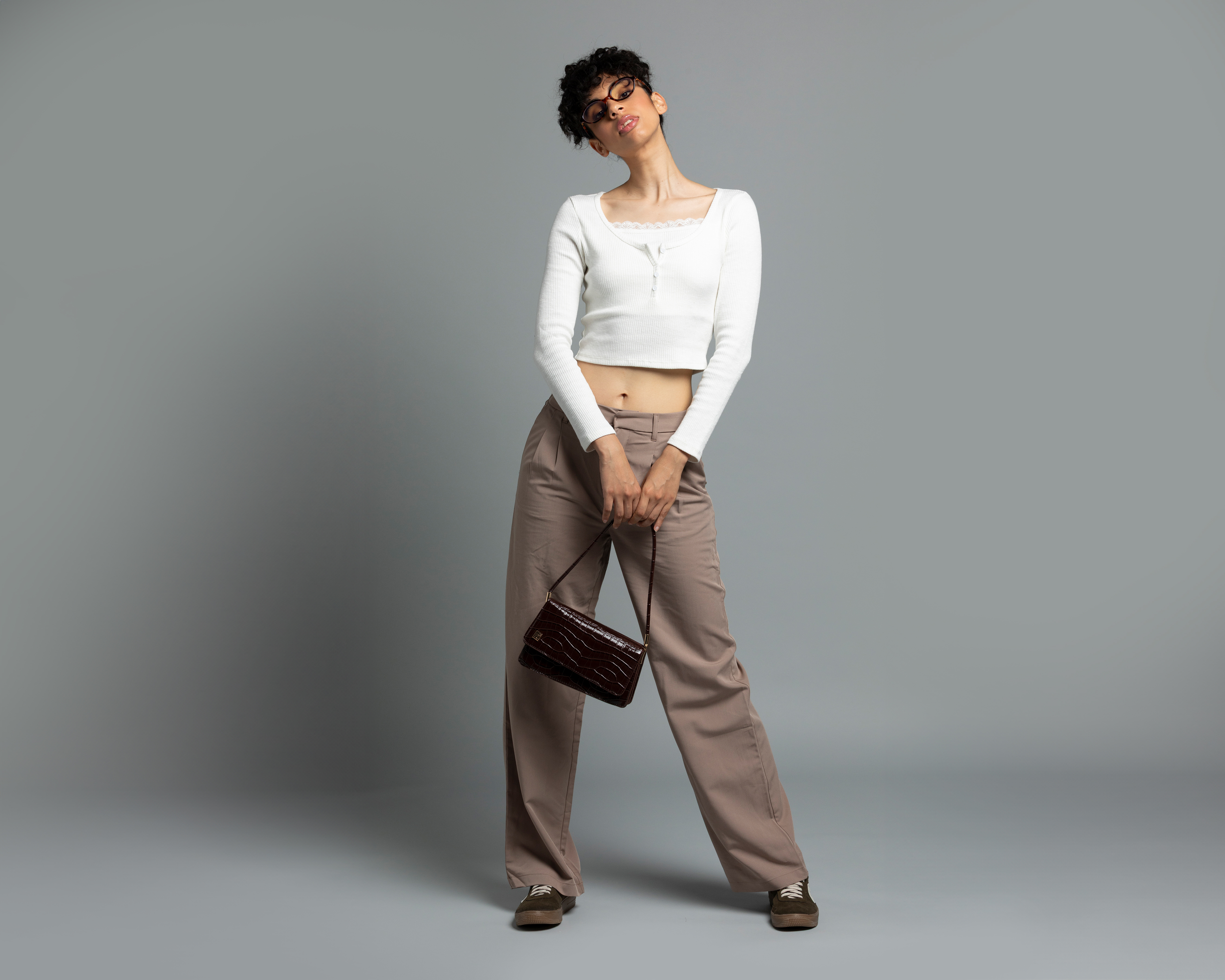 Foto 1 | Foto 1 | Pantalón Ancho Strona Caqui para Mujer