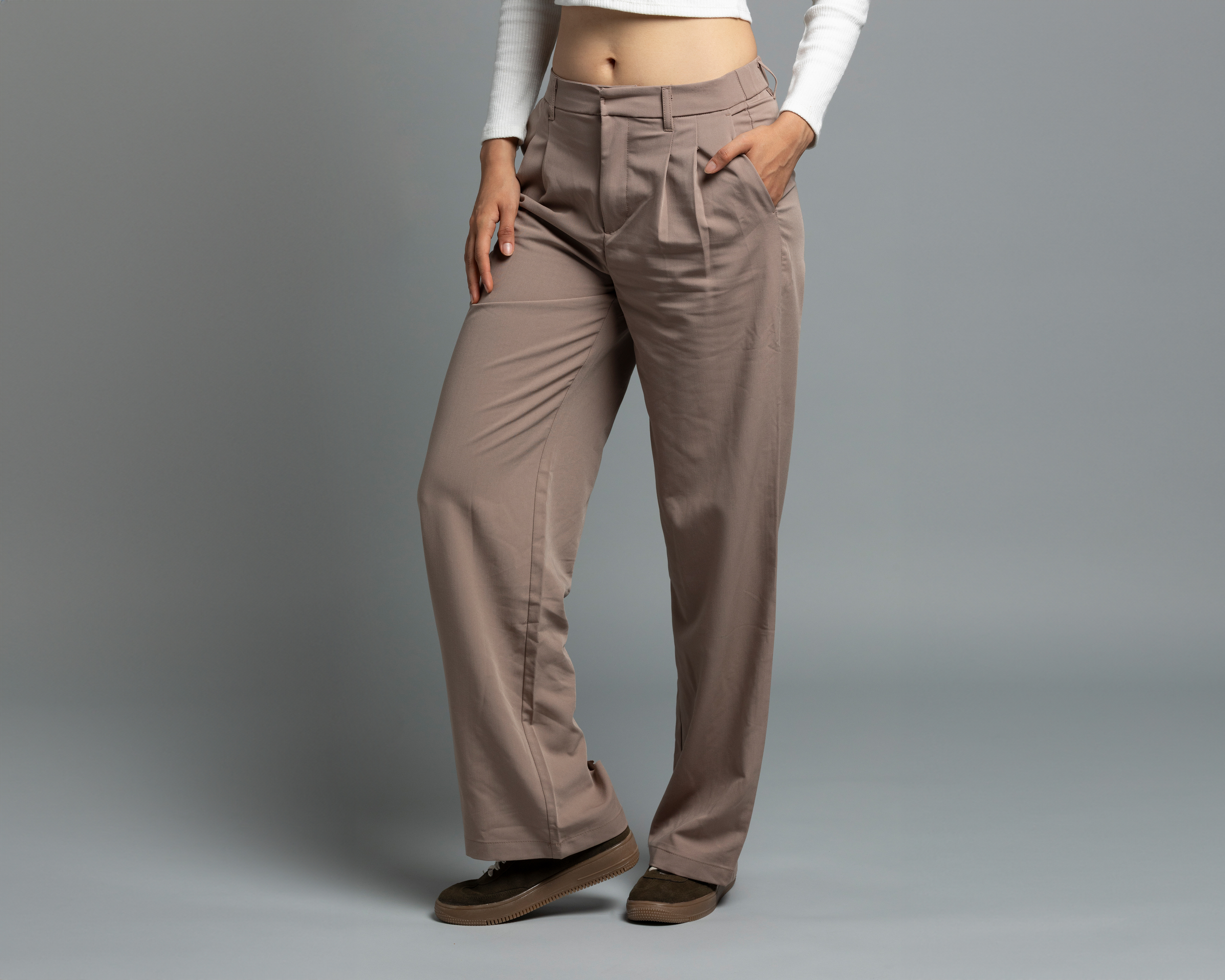 Foto 2 | Foto 2 | Pantalón Ancho Strona Caqui para Mujer