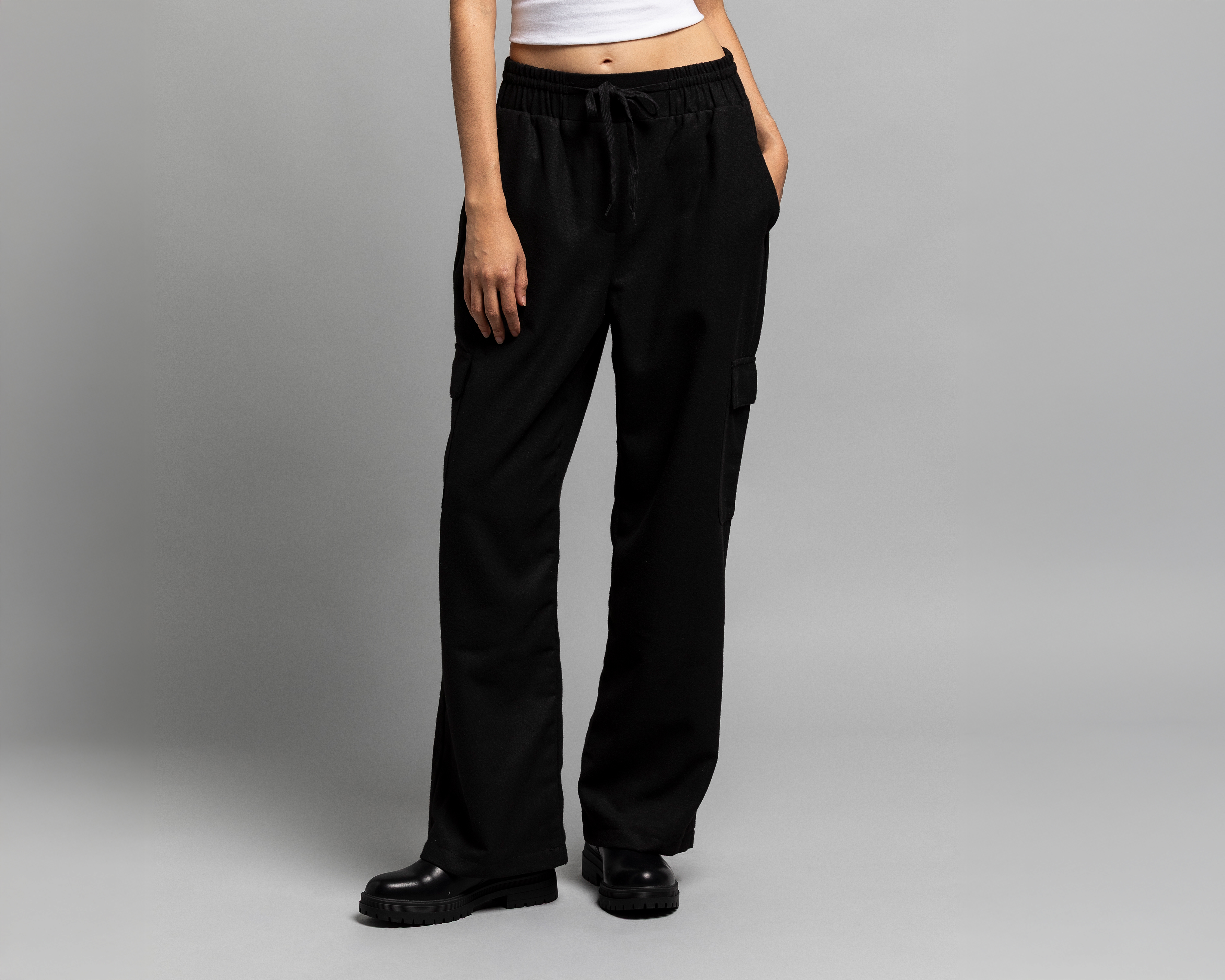 Foto 3 pulgar | Foto 2 | Pantalón Casual Strona Negro para Mujer