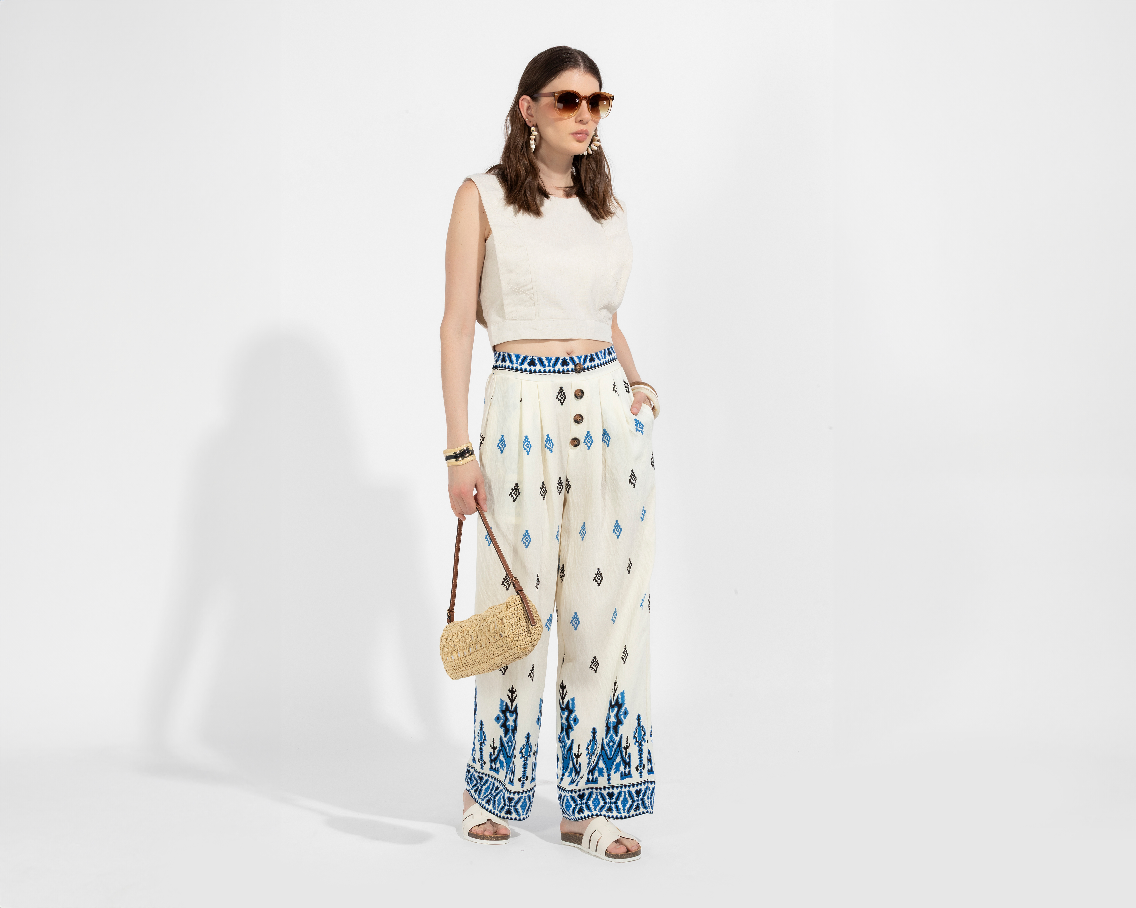 Foto 3 pulgar | Foto 2 | Pantalón Ancho Sahara Estampado Juvenil