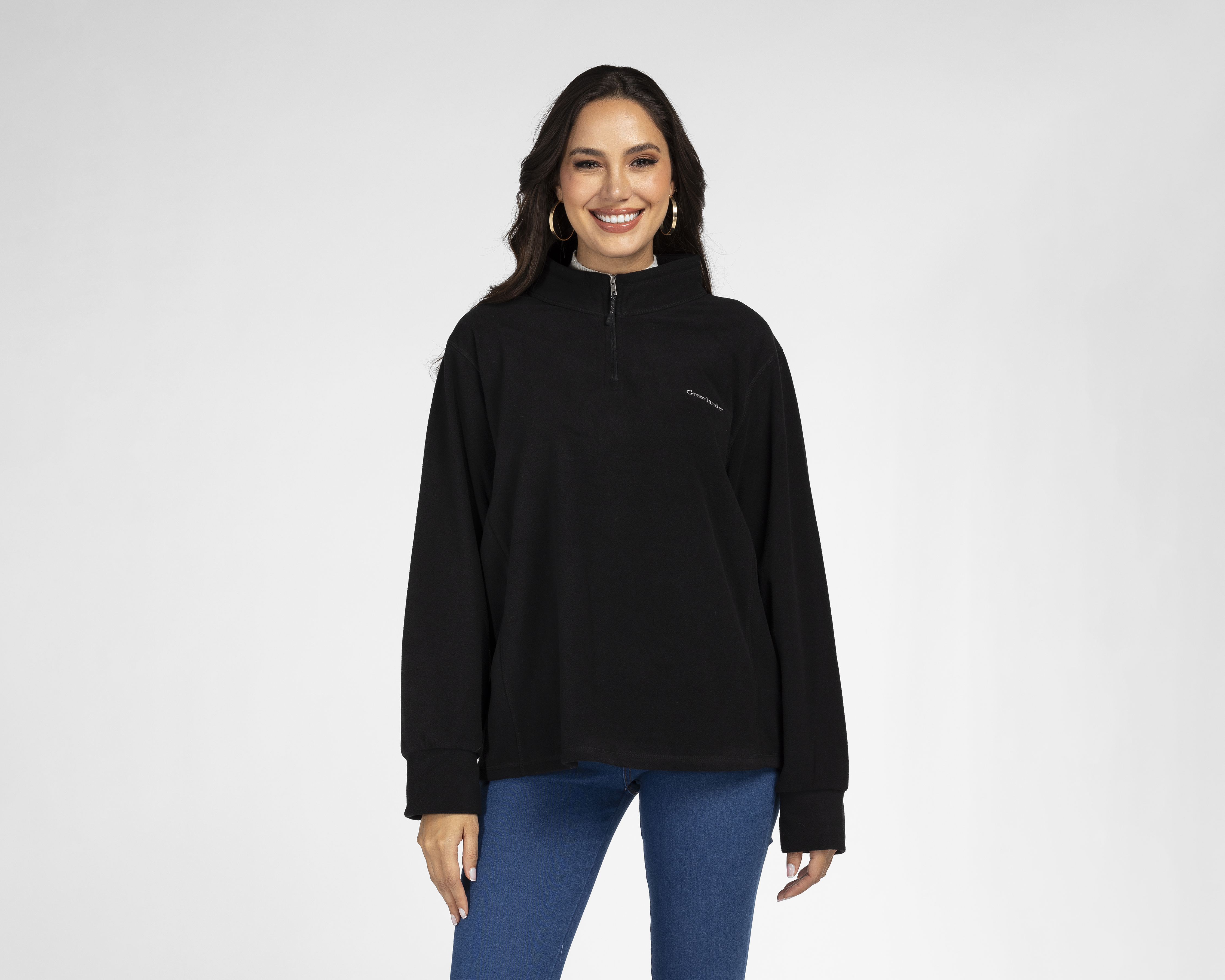 Foto 2 pulgar | Foto 1 | Sudadera Negra Greenlander para Mujer