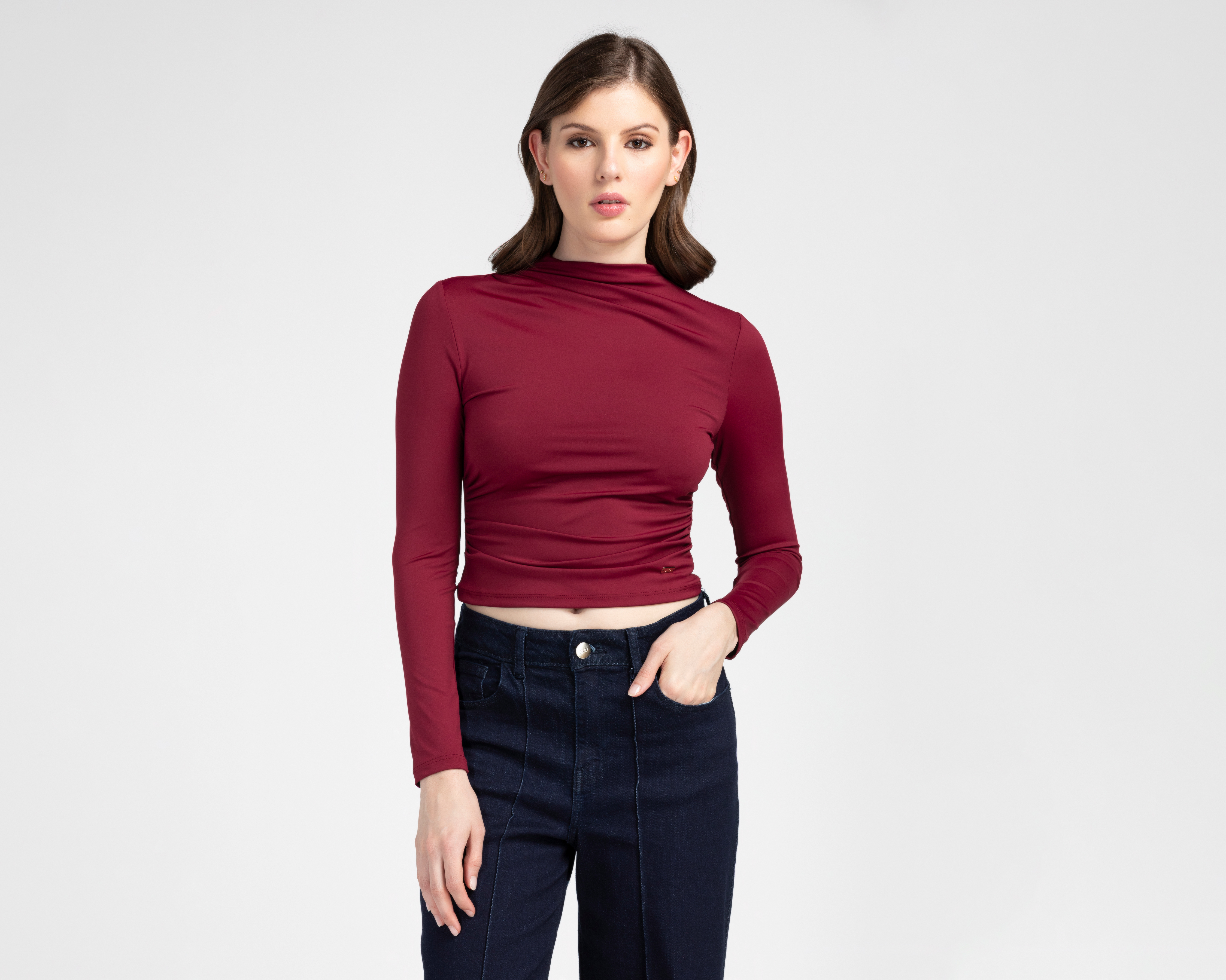 Playera Manga Larga Vino Jennifer Lopez para Mujer