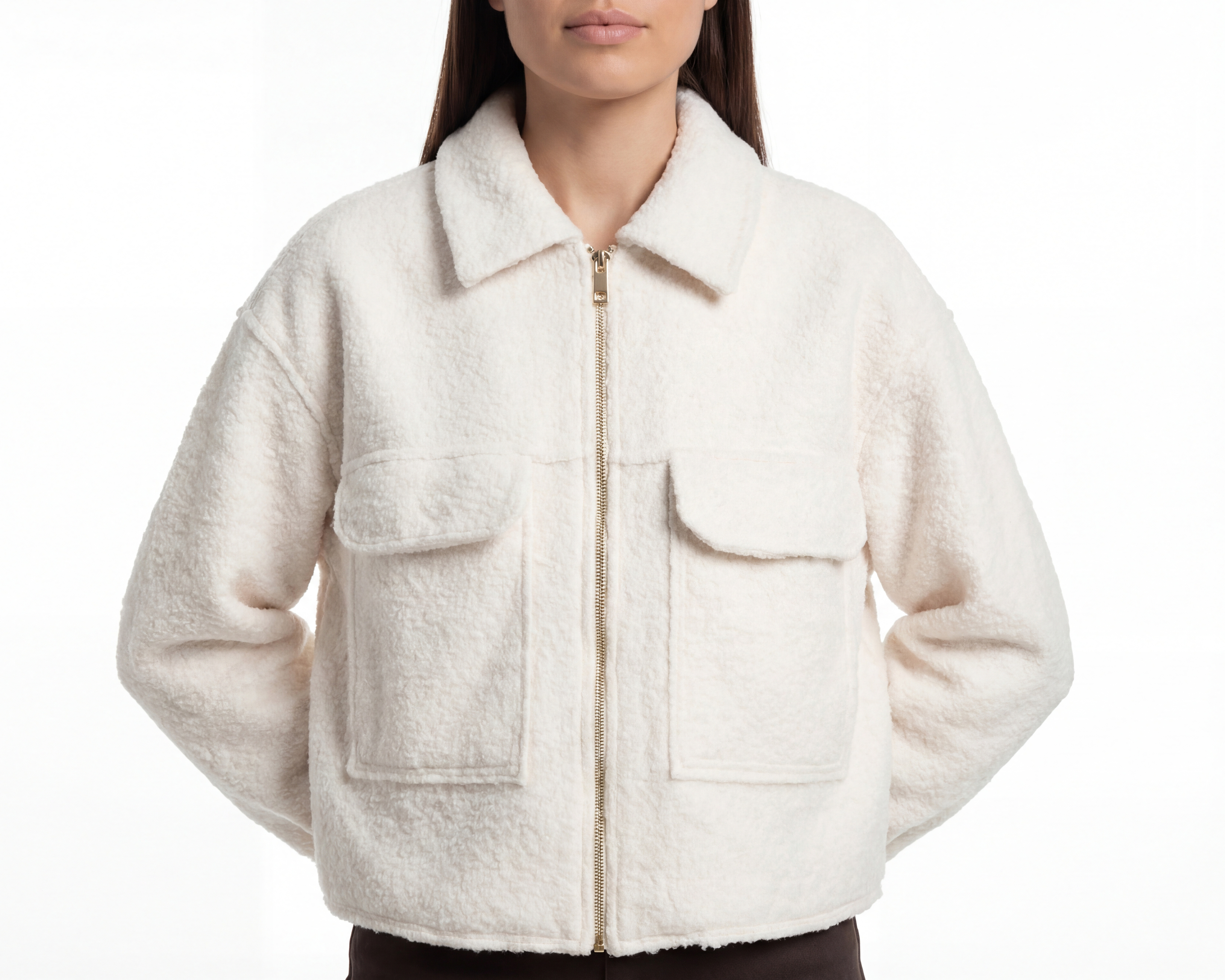 Foto 4 | Foto 4 | Chamarra Beige Jennifer Lopez para Mujer