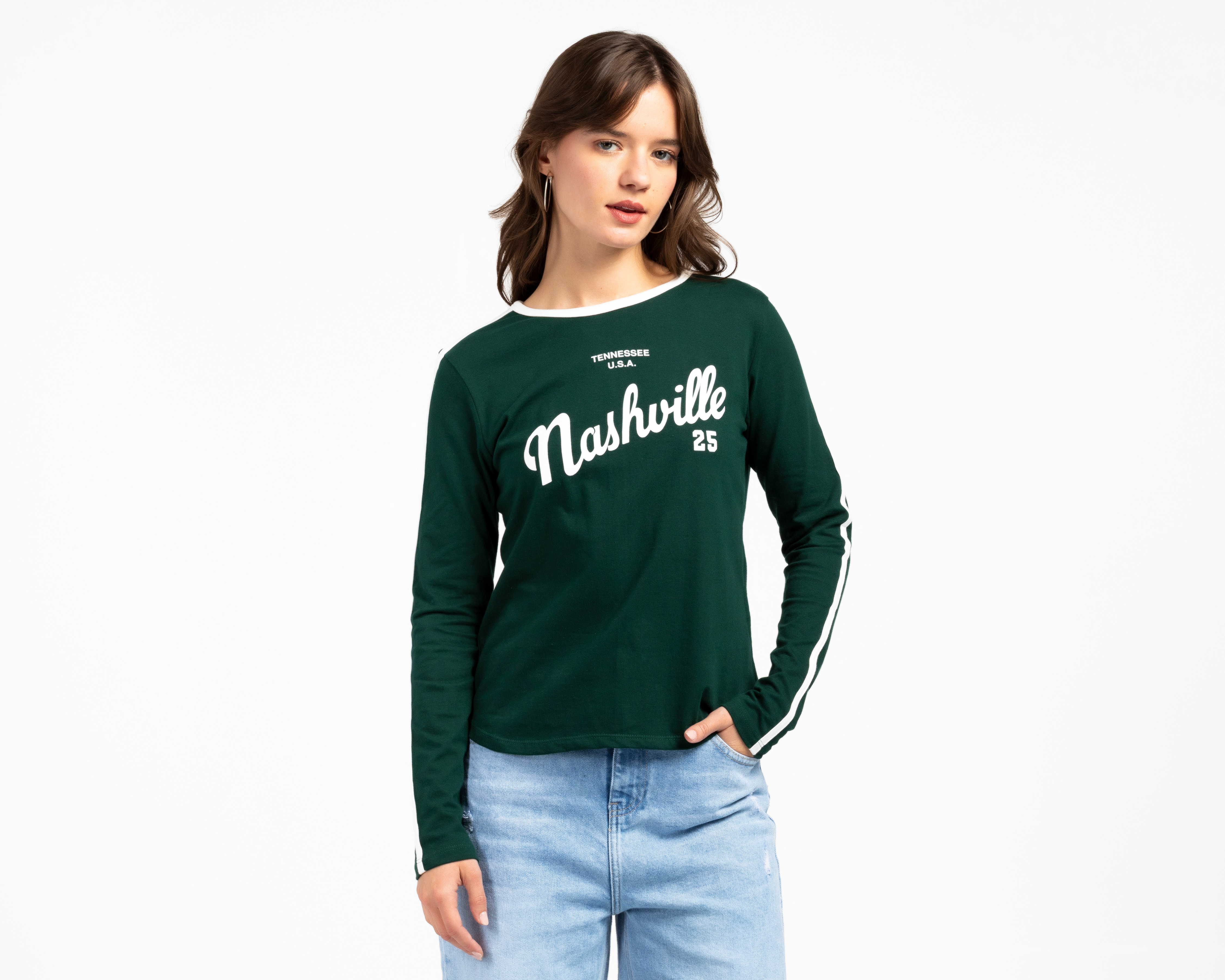 Playera Manga Larga Refill para Mujer