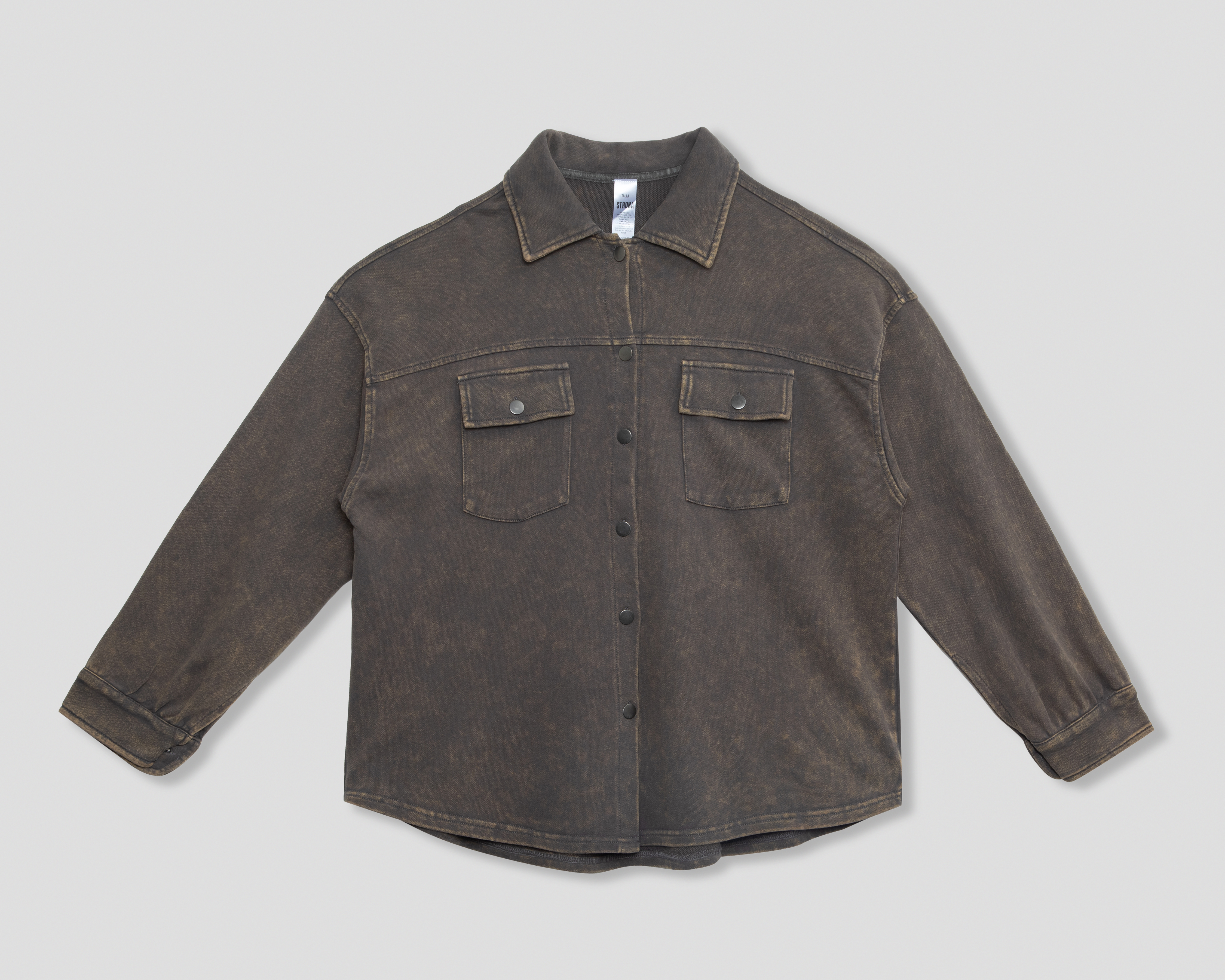 Foto 2 pulgar | Foto 1 | Chamarra de Algodón Gris Strona para Mujer