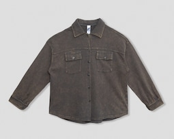 Chamarra de Algodón Gris Strona para Mujer