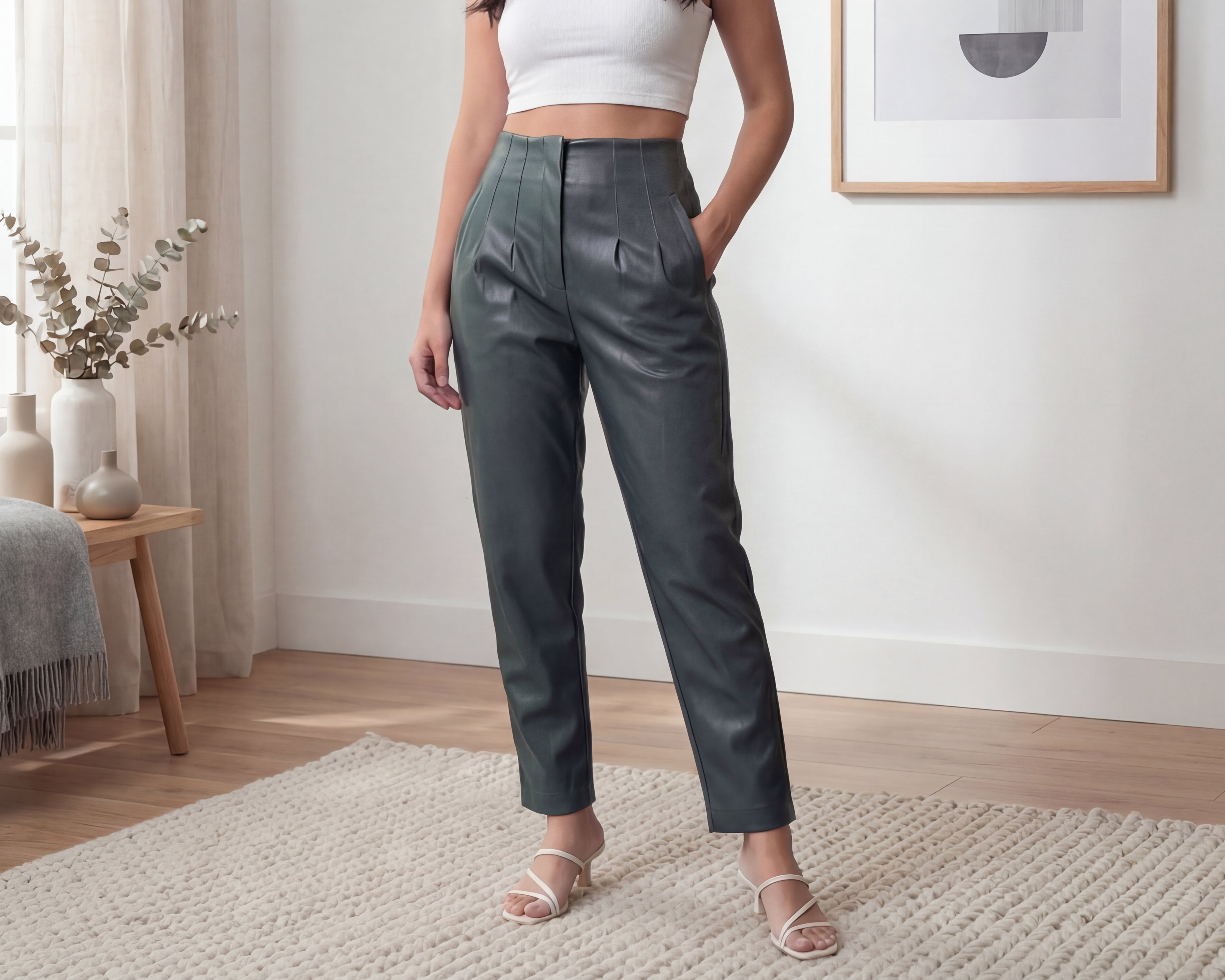 Foto 4 | Foto 4 | Pantalón Casual Sahara Verde para Mujer