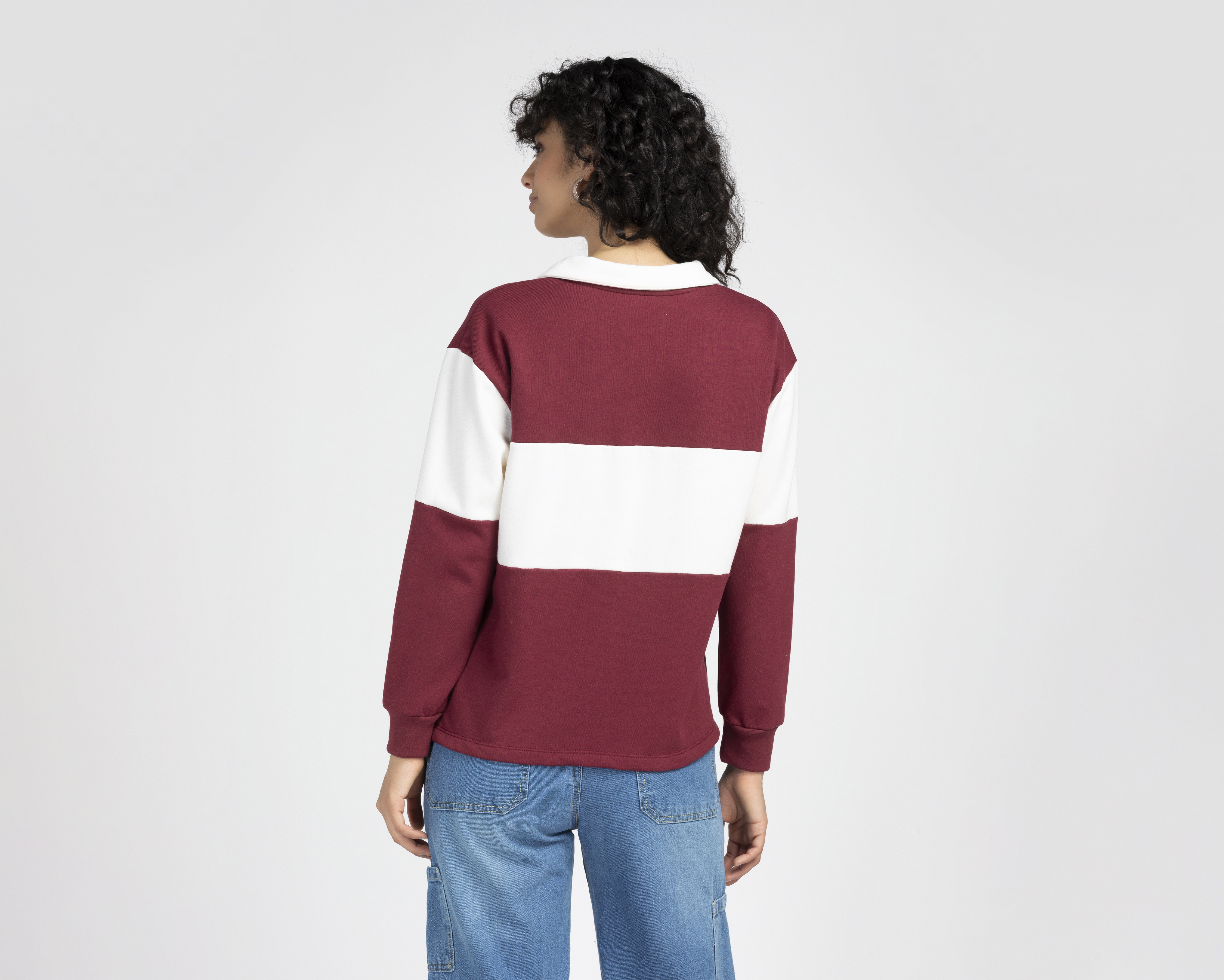 Foto 4 pulgar | Foto 3 | Sudadera con Cuello Polo Refill para Mujer