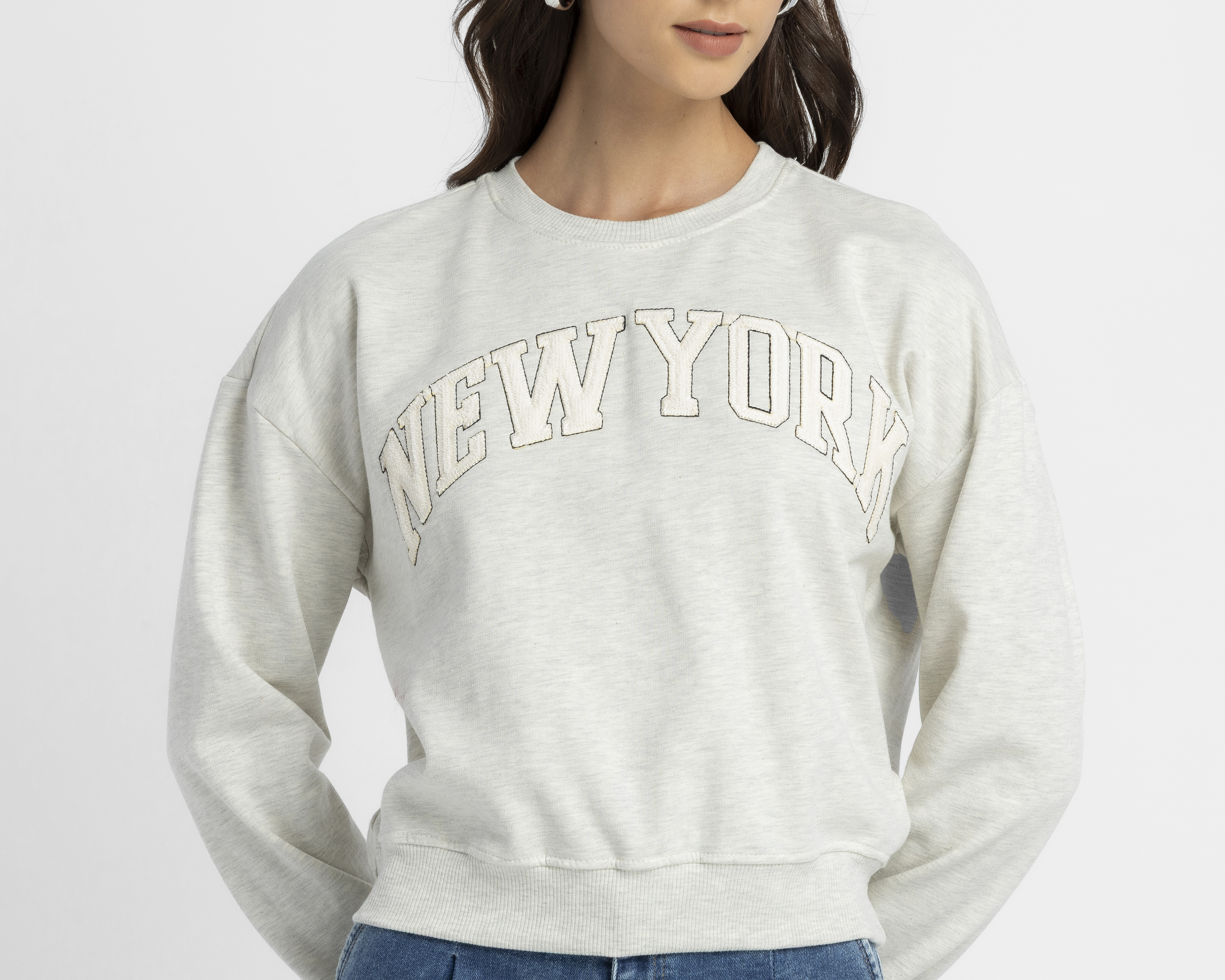 Foto 4 | Foto 4 | Sudadera Gris Refill para Mujer