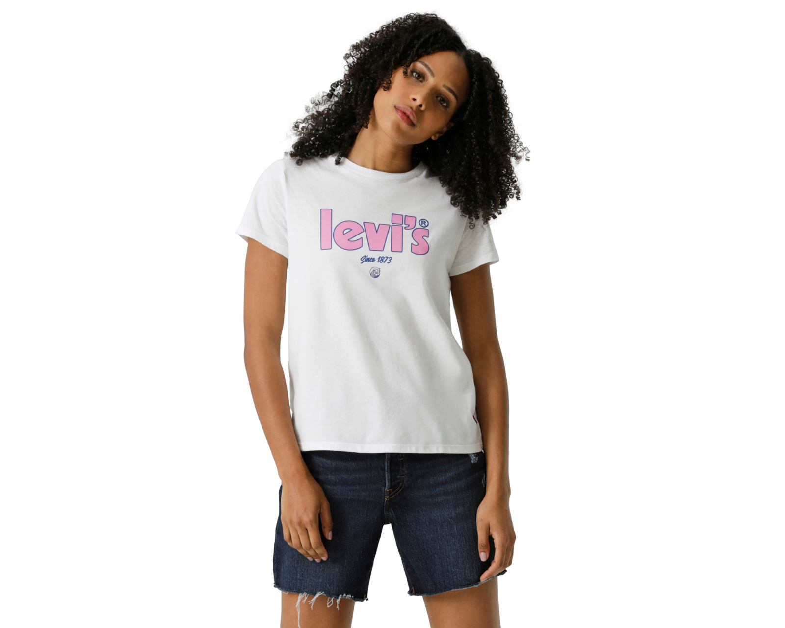 Foto 5 | Foto 5 | Playera de Cuello Redondo Blanca Levi's para Mujer