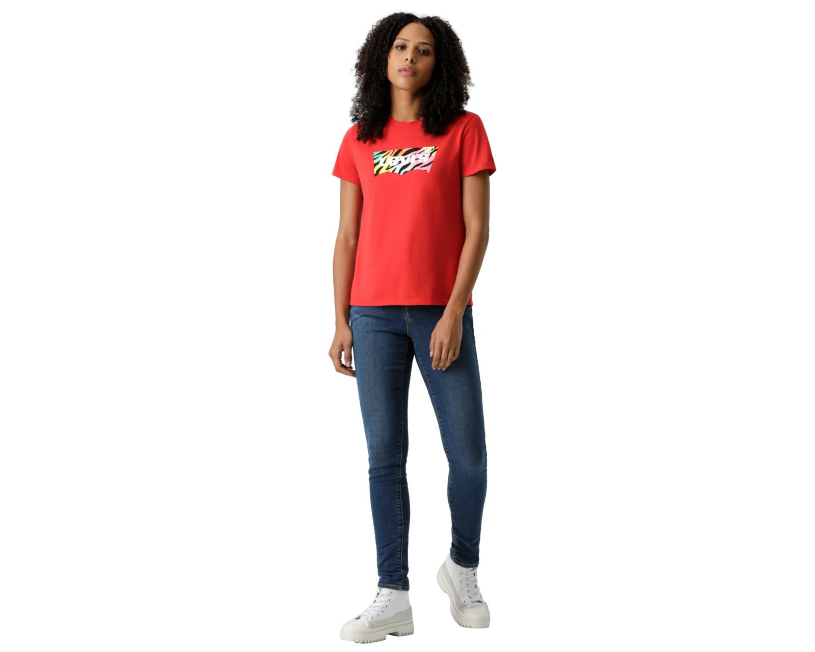 Foto 2 | Foto 2 | Playera de Cuello Redondo Roja Levi's para Mujer