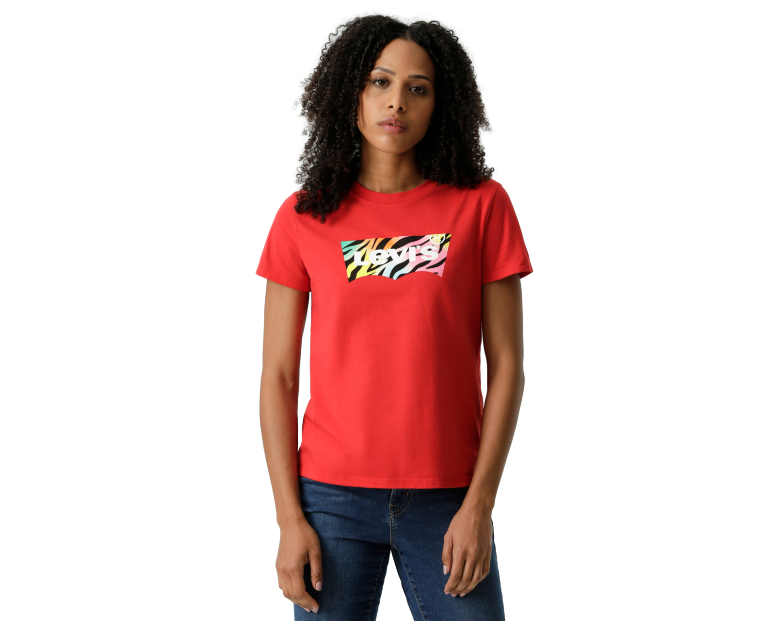 Foto 7 pulgar | Foto 6 | Playera de Cuello Redondo Roja Levi's para Mujer
