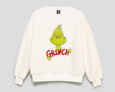 Foto 1 | Foto 1 | Sudadera Blanca Dr. Seuss The Grinch para Mujer