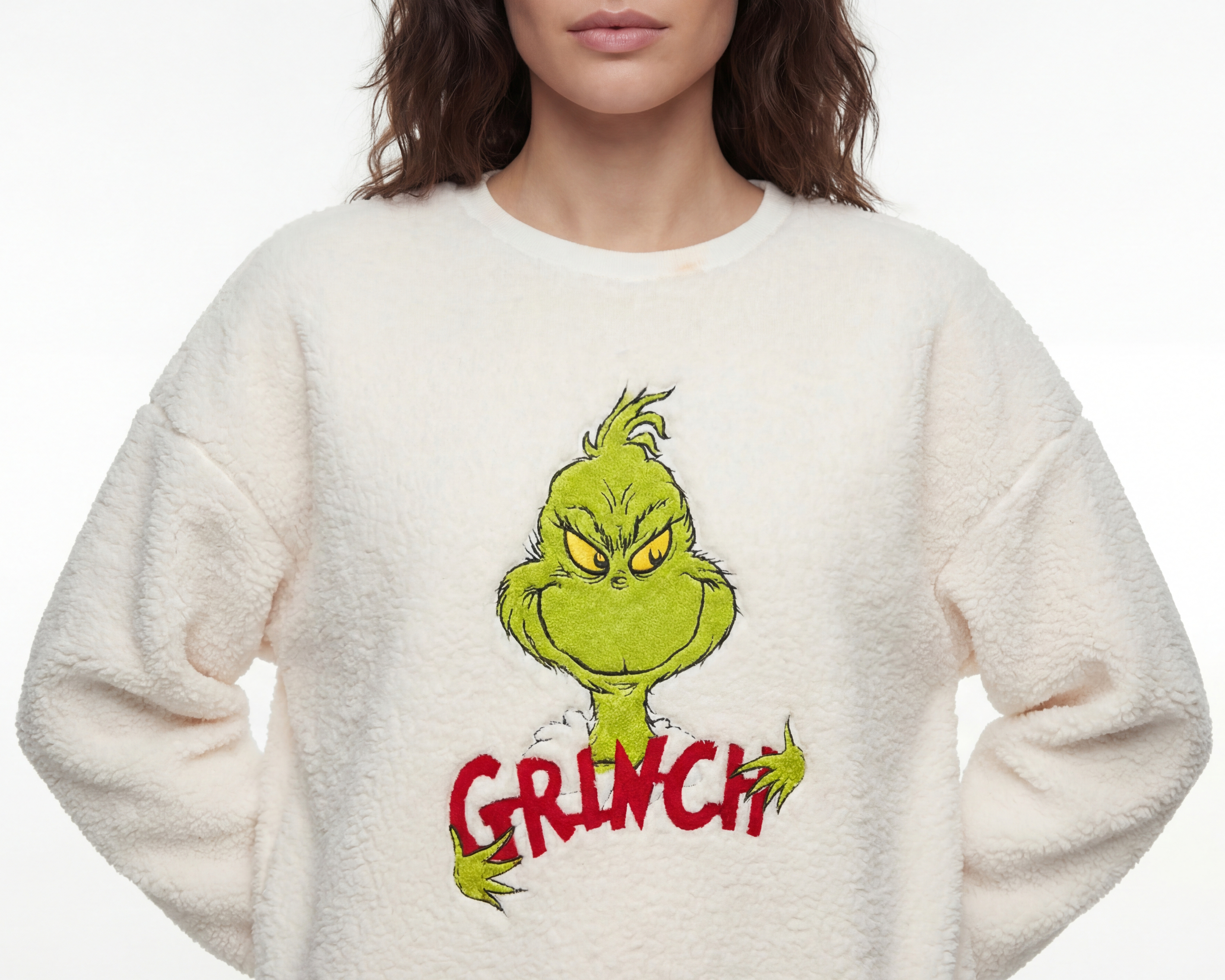 Foto 4 | Foto 4 | Sudadera Blanca Dr. Seuss The Grinch para Mujer