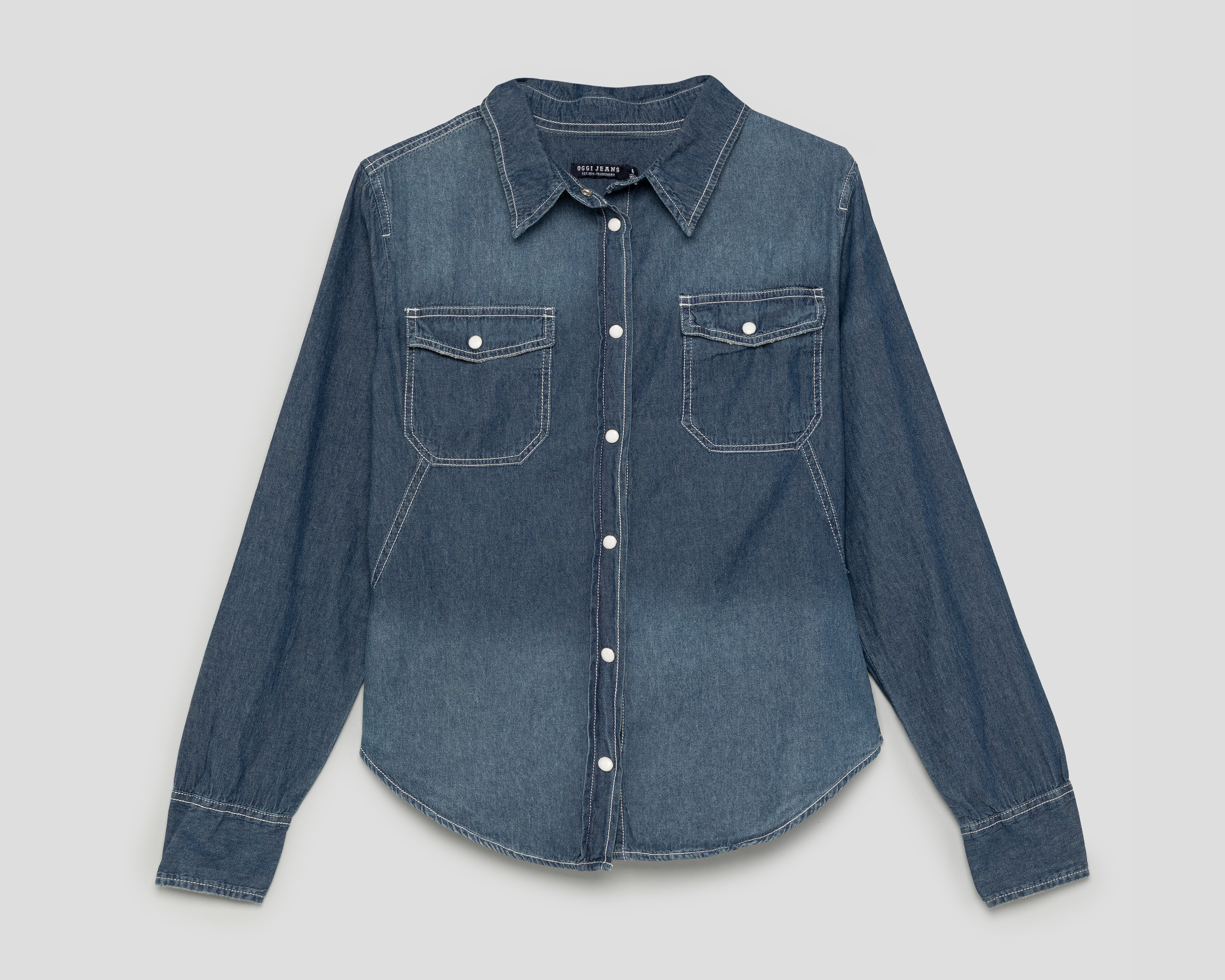 Blusa de Manga Larga Oggi para Mujer