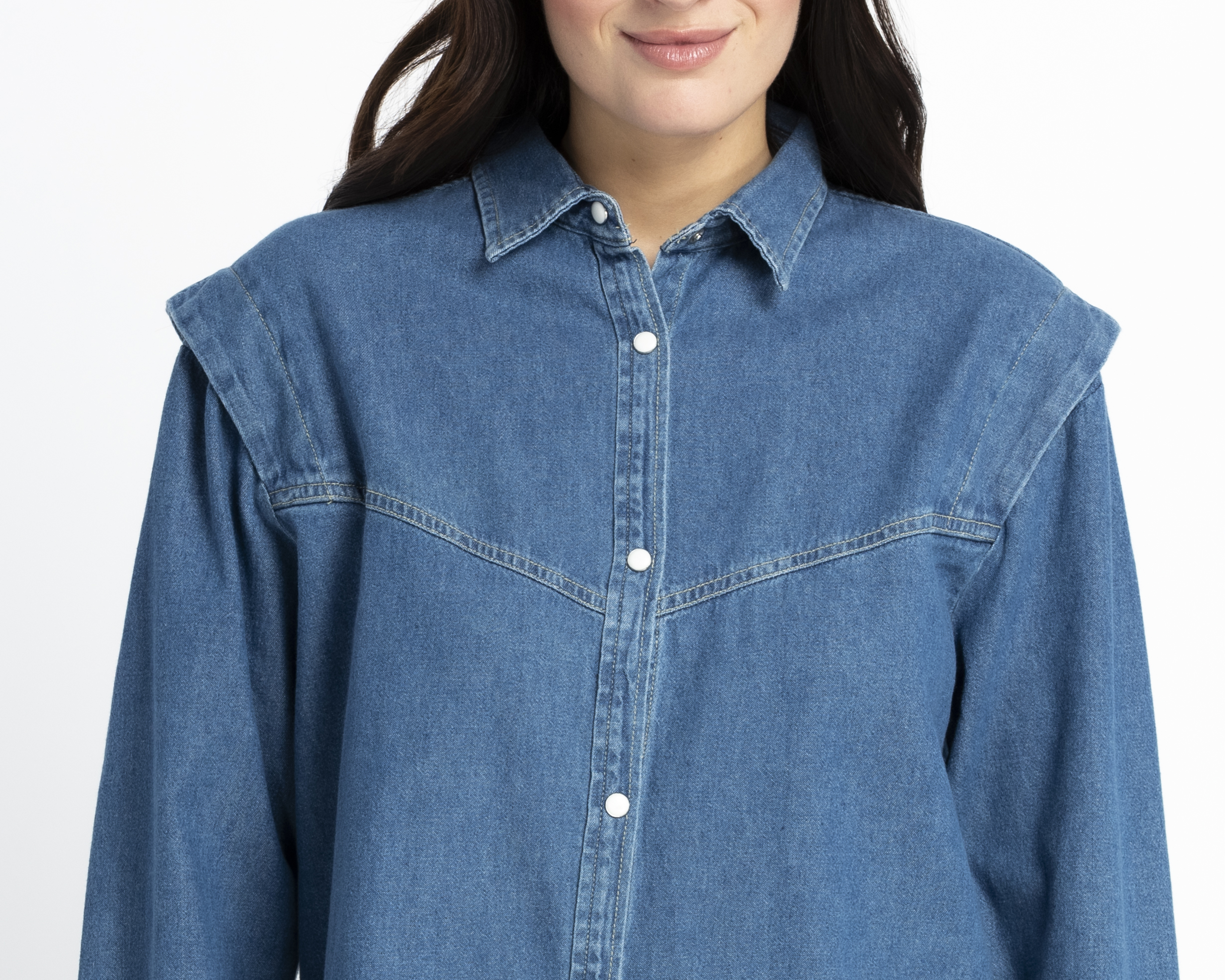 Foto 5 pulgar | Foto 4 | Blusa Azul Oggi para Mujer