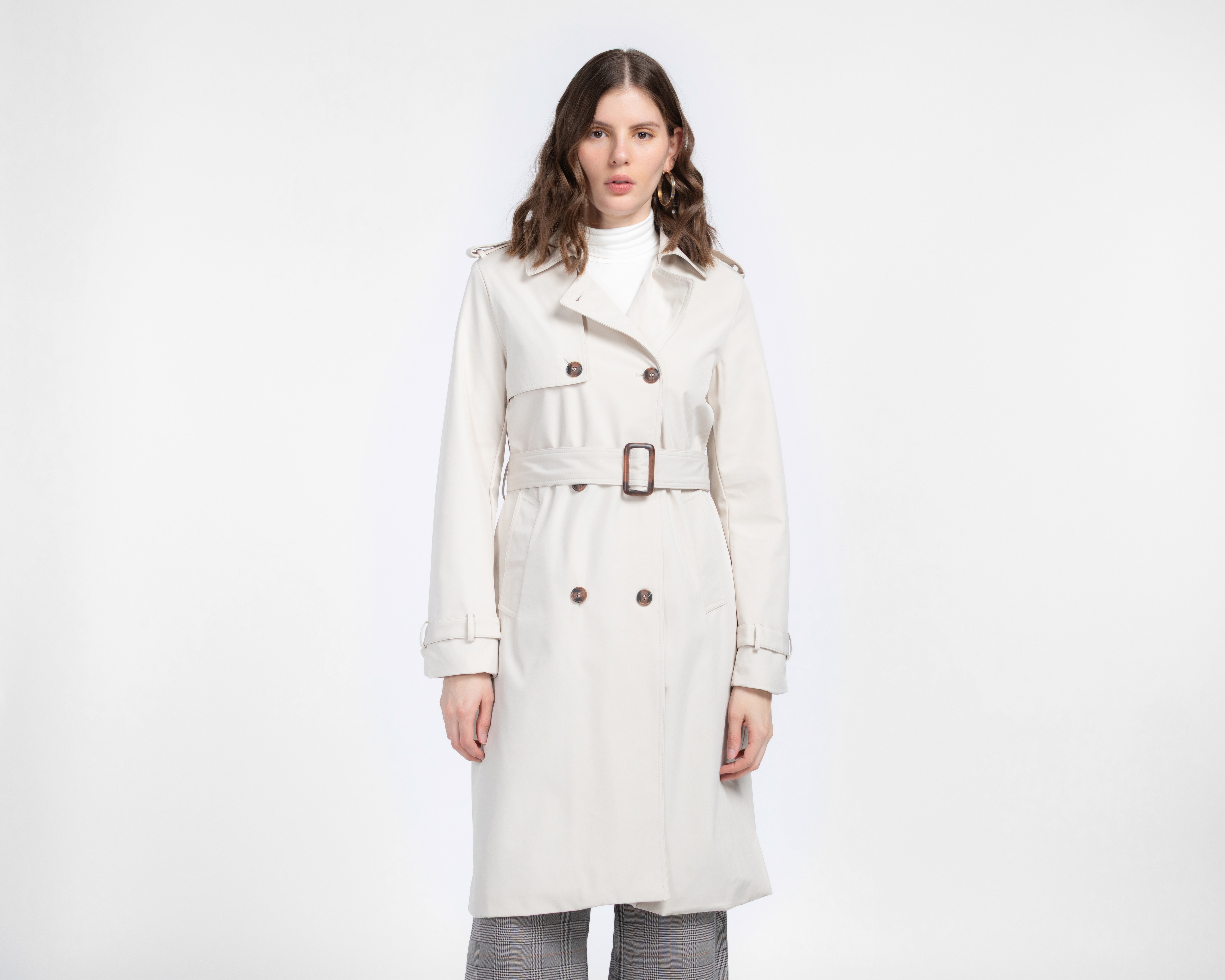 Gabardina Beige Sharara para Mujer