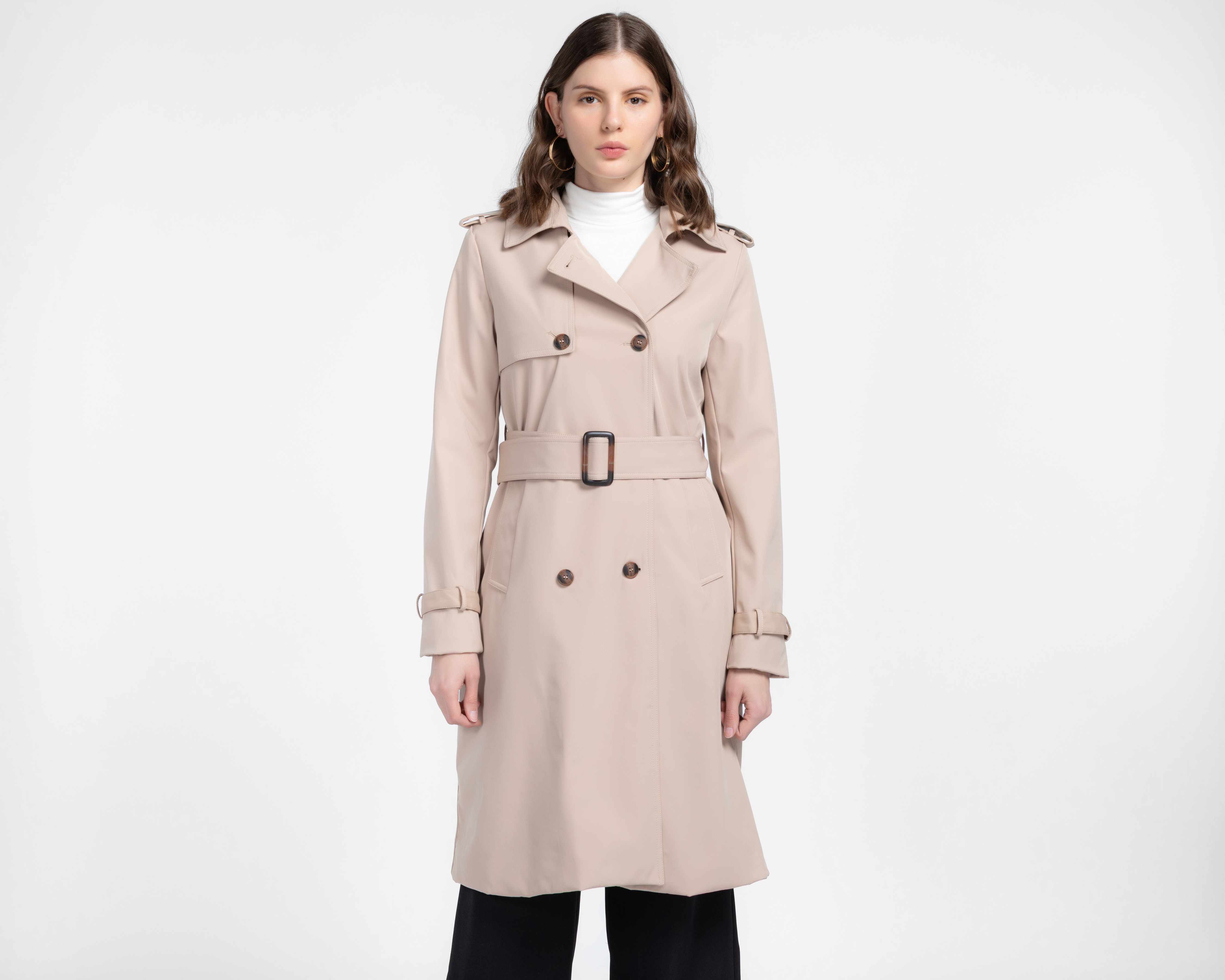 Foto 2 pulgar | Foto 1 | Gabardina Beige Sahara para Mujer