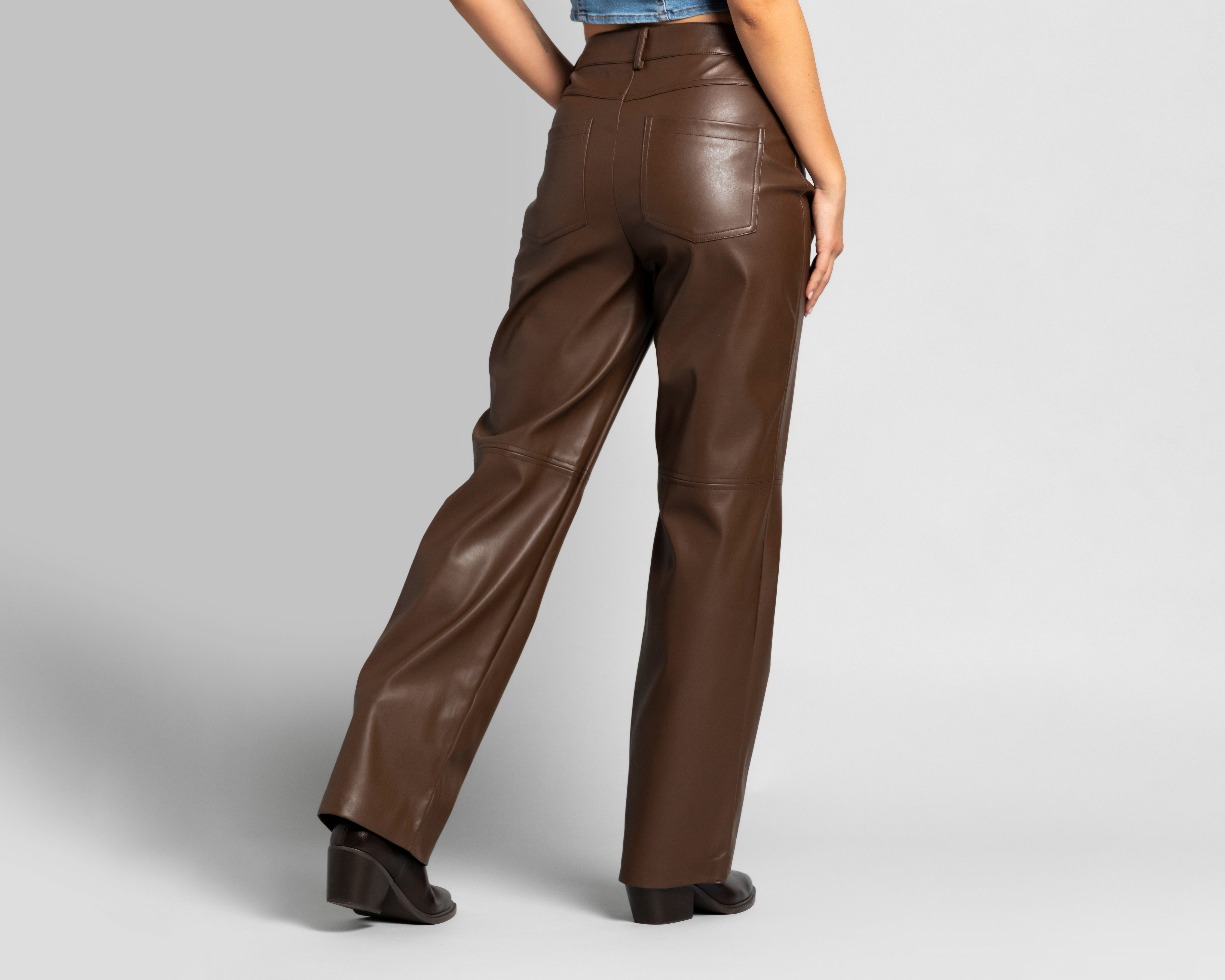 Foto 4 pulgar | Foto 3 | Pantalón Casual Sahara Café para Mujer